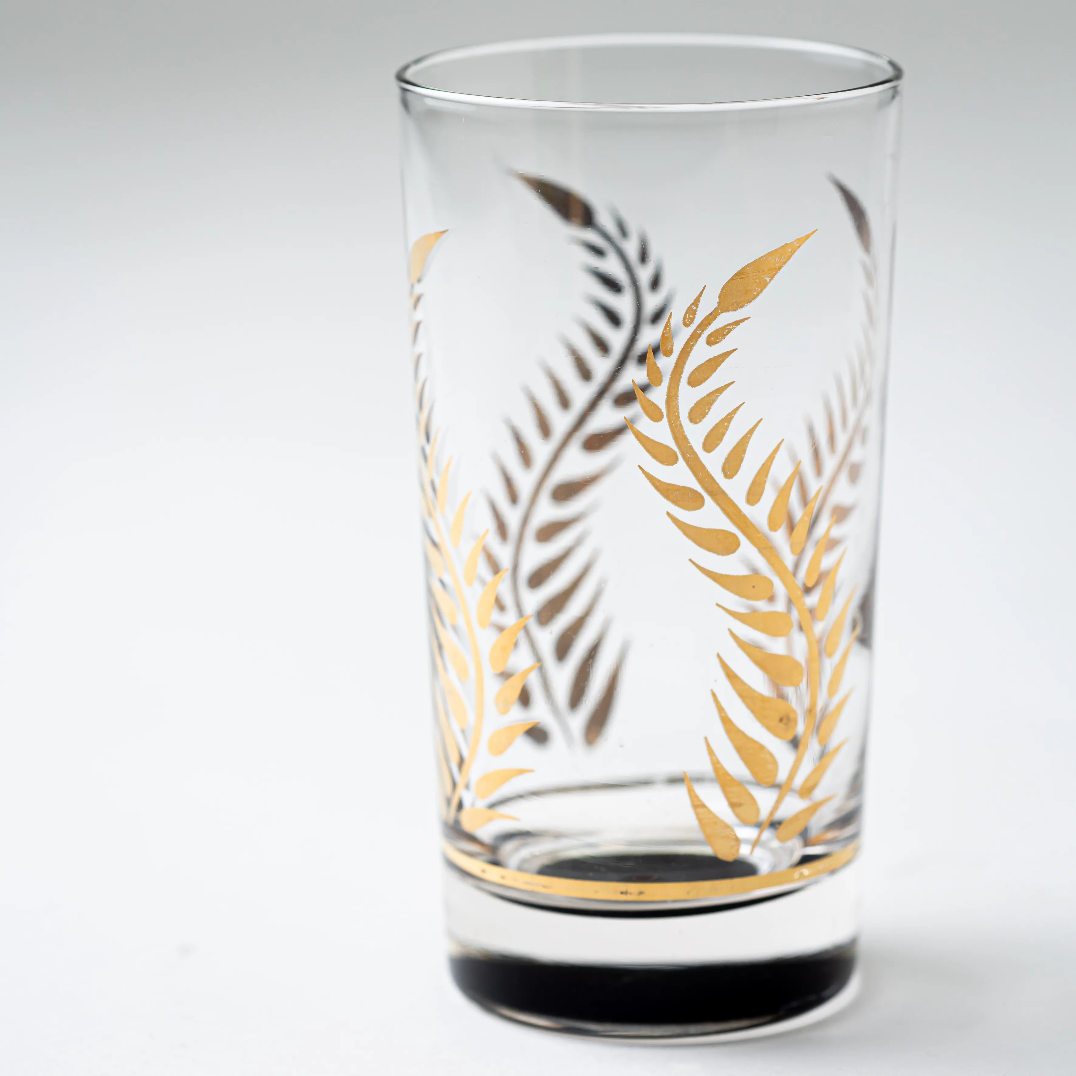 Gold Leaf Drinking Glass
