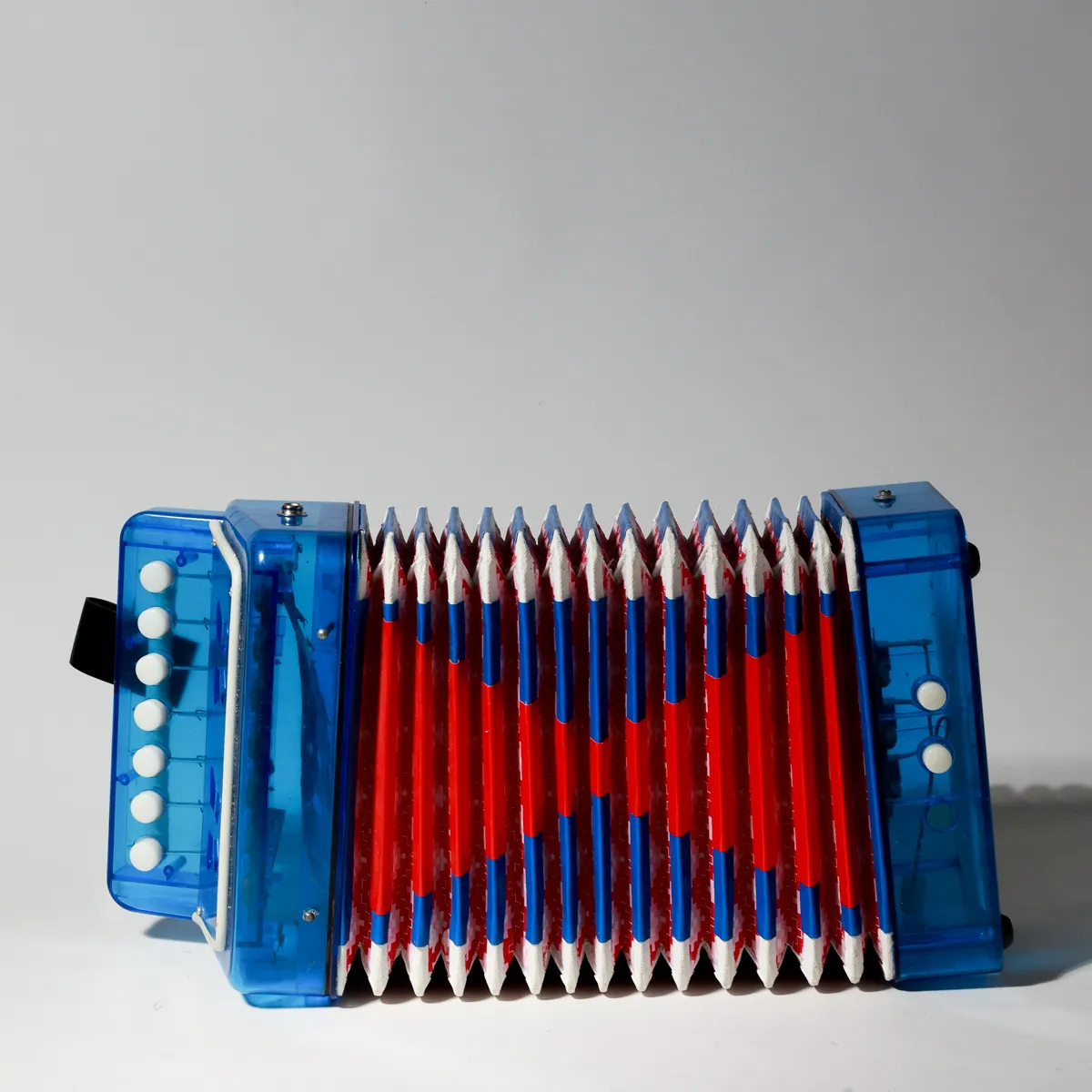Colorful Blue Plastic Children's Toy Accordion