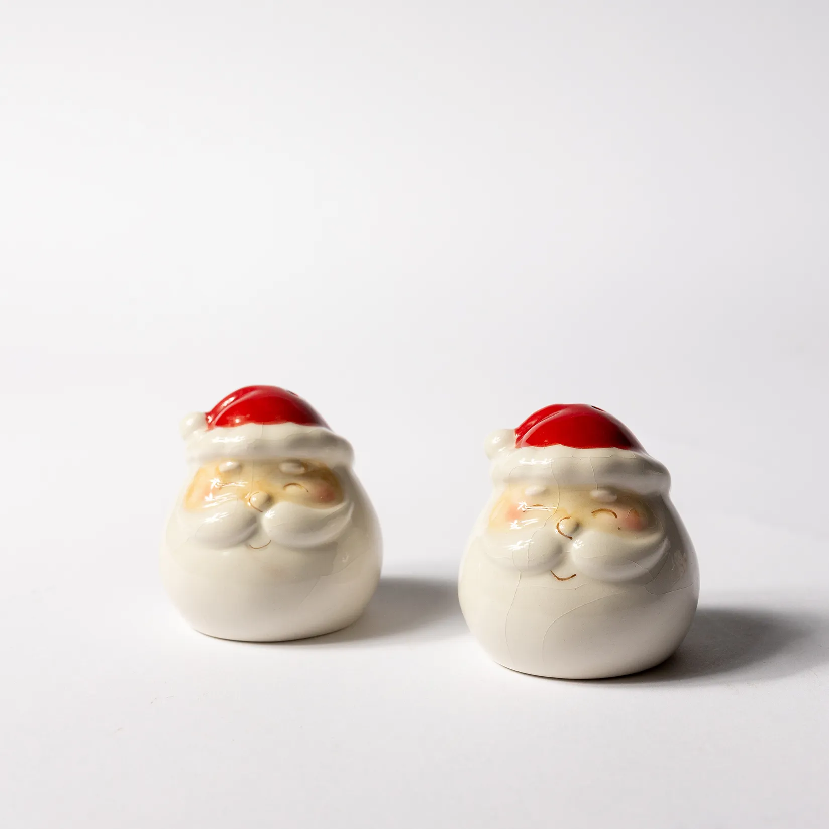 Santa Clause Salt and Pepper Shakers - 2.75" x 2.5"