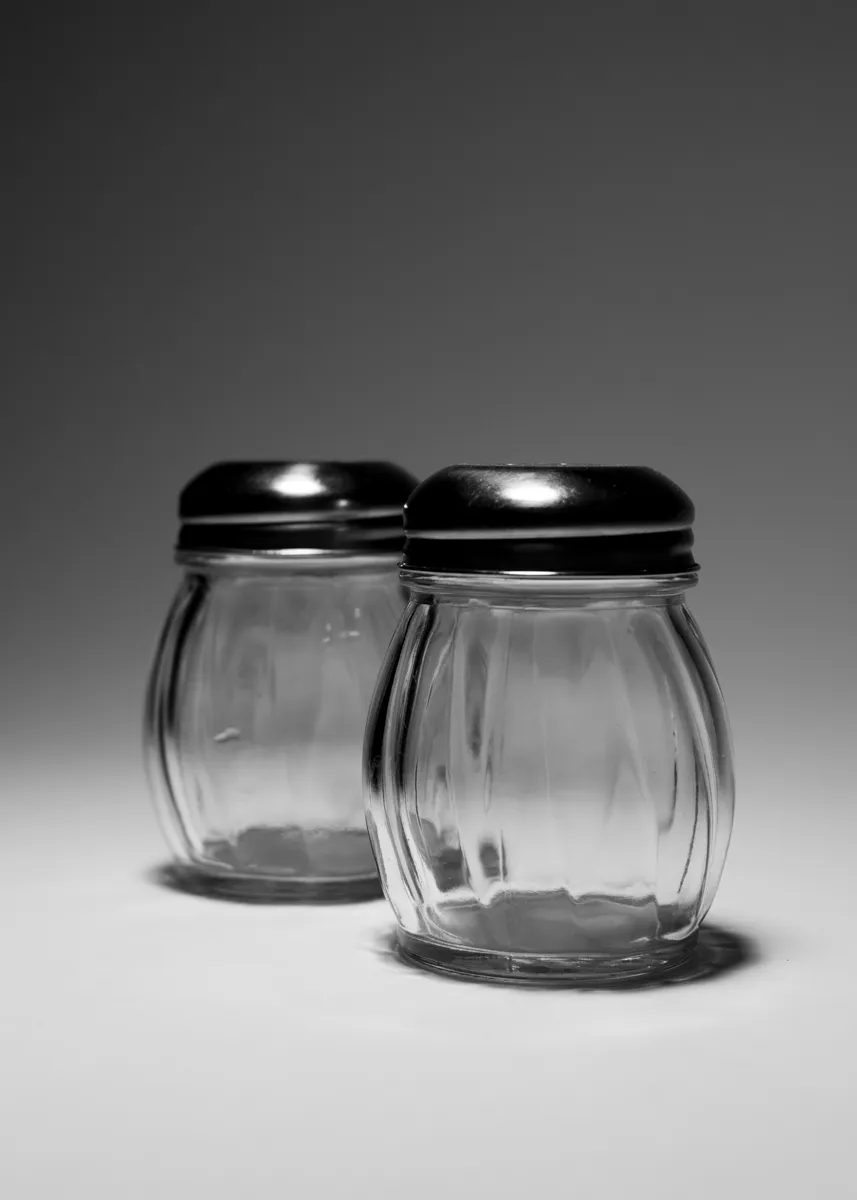 Pizza Place Red Pepper and Parmesan shakers