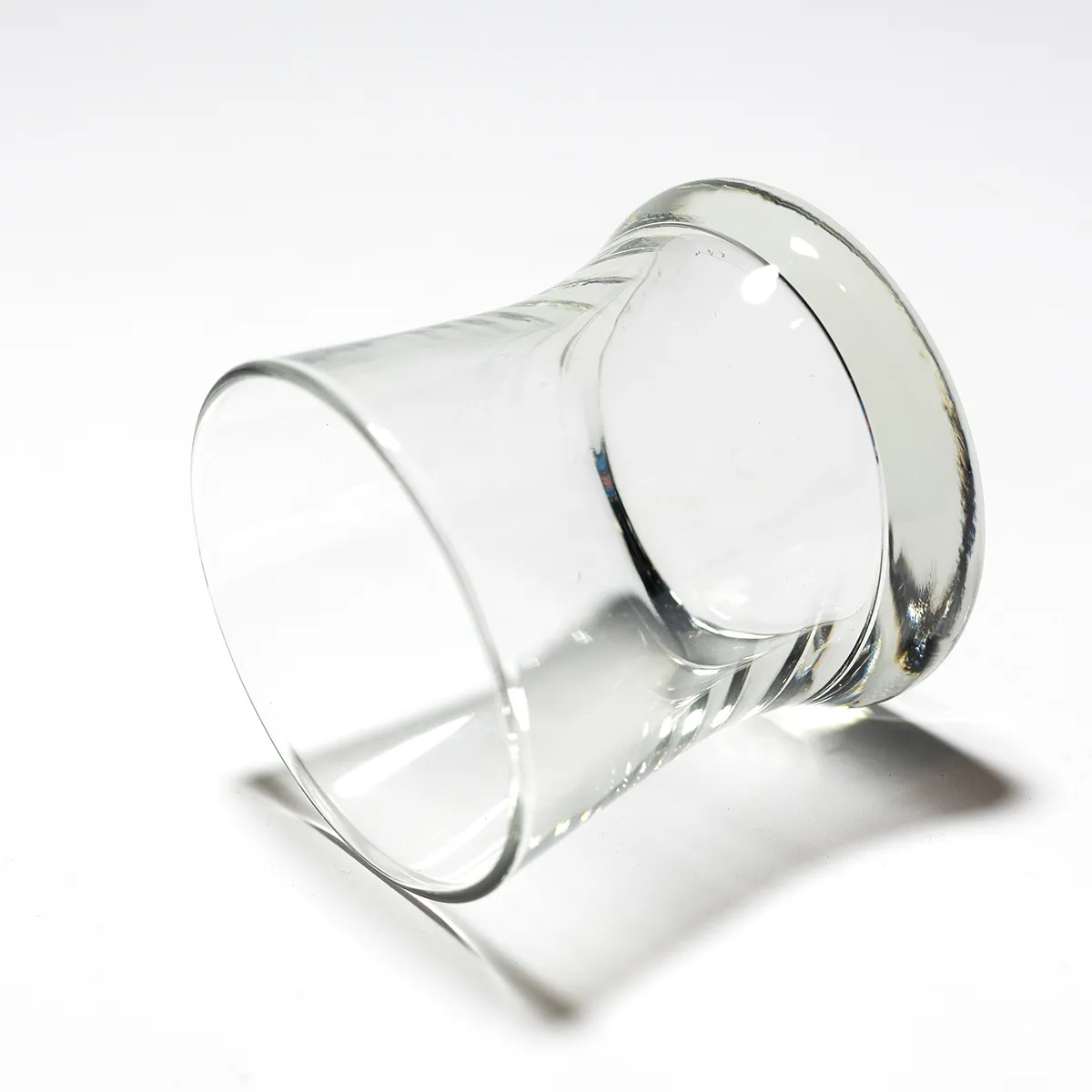 Vintage Clear Glass Double Rocks, Flared Bottom 