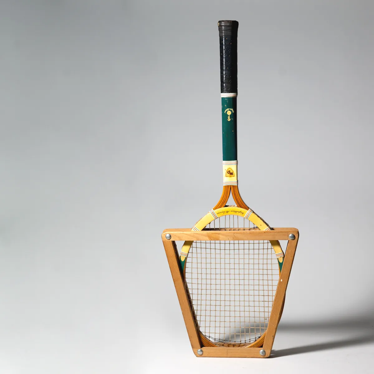 1940s Wright & Ditson "All American" Wooden Tennis Racket with stretching frame