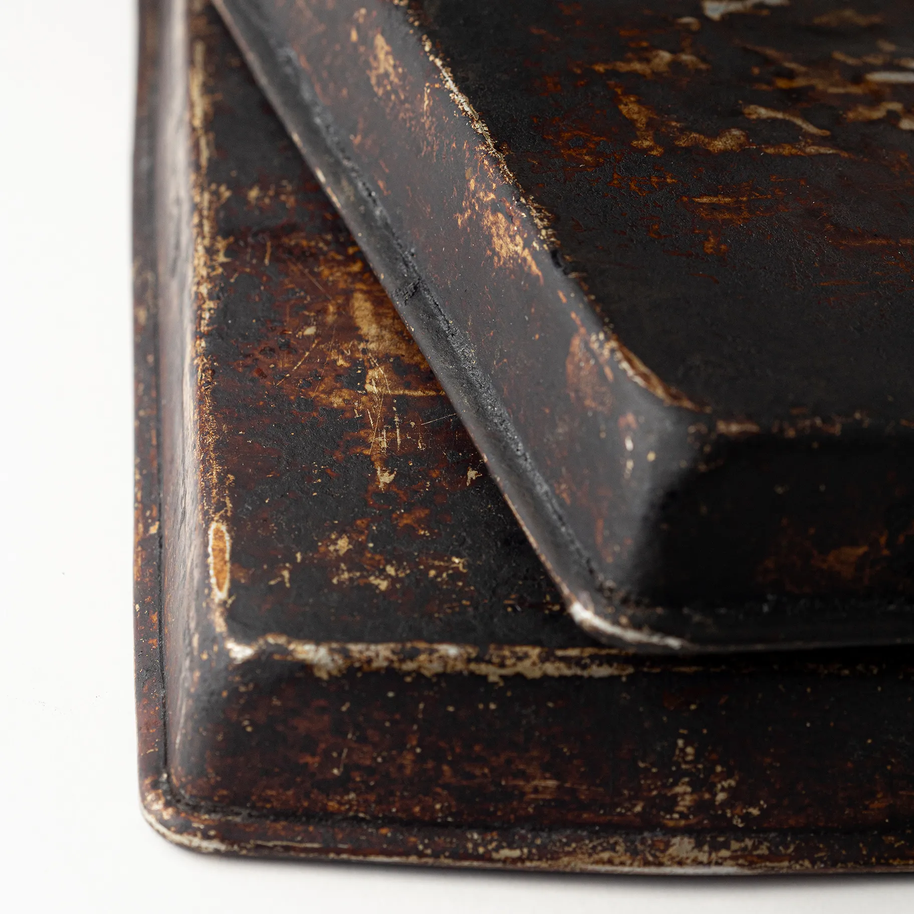 Small metal baking pans with patina - 7.5" x 11.5" 