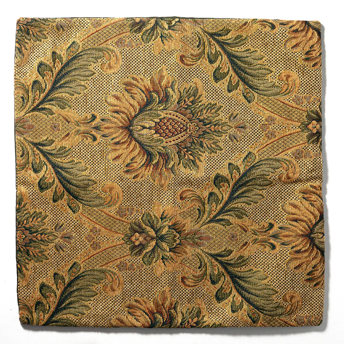 Botanical Tapestry style Damask Dark Rich Throw Pillow Case, Cover, Sham, Green, Teal, Gold Pillowcases