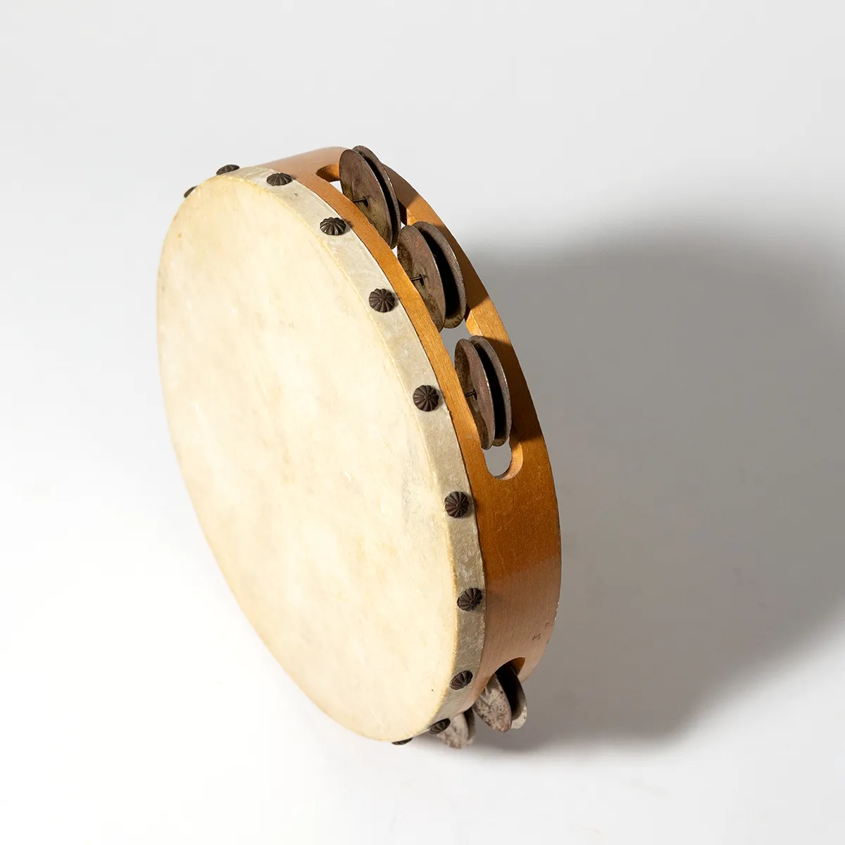 Light colored Wood Vintage Tambourine