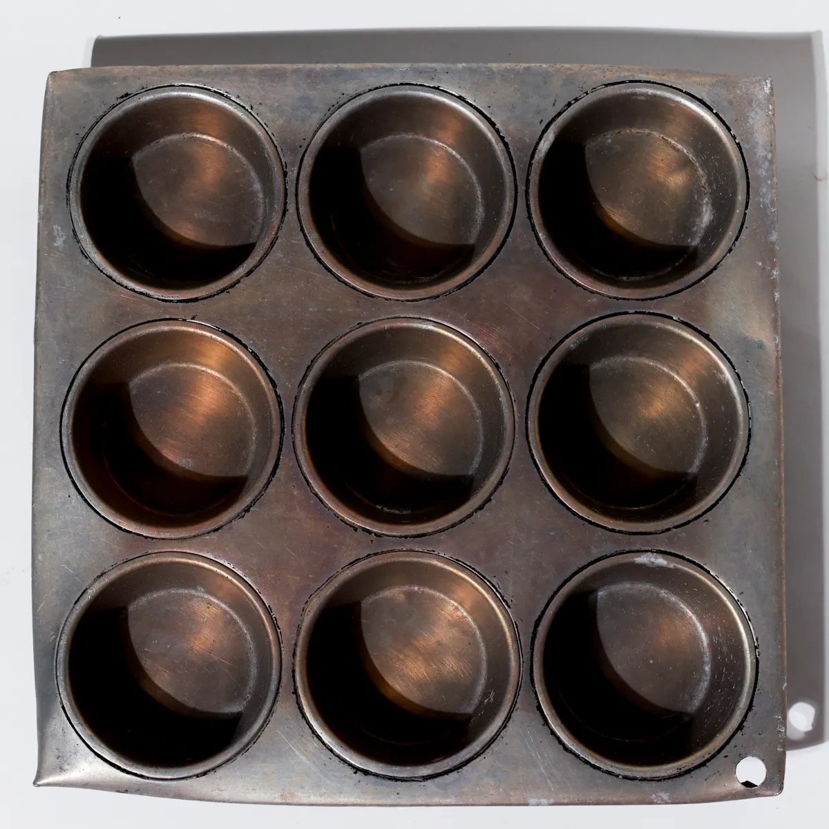 Vintage Steel Nine Cup Commercial Muffin Tin