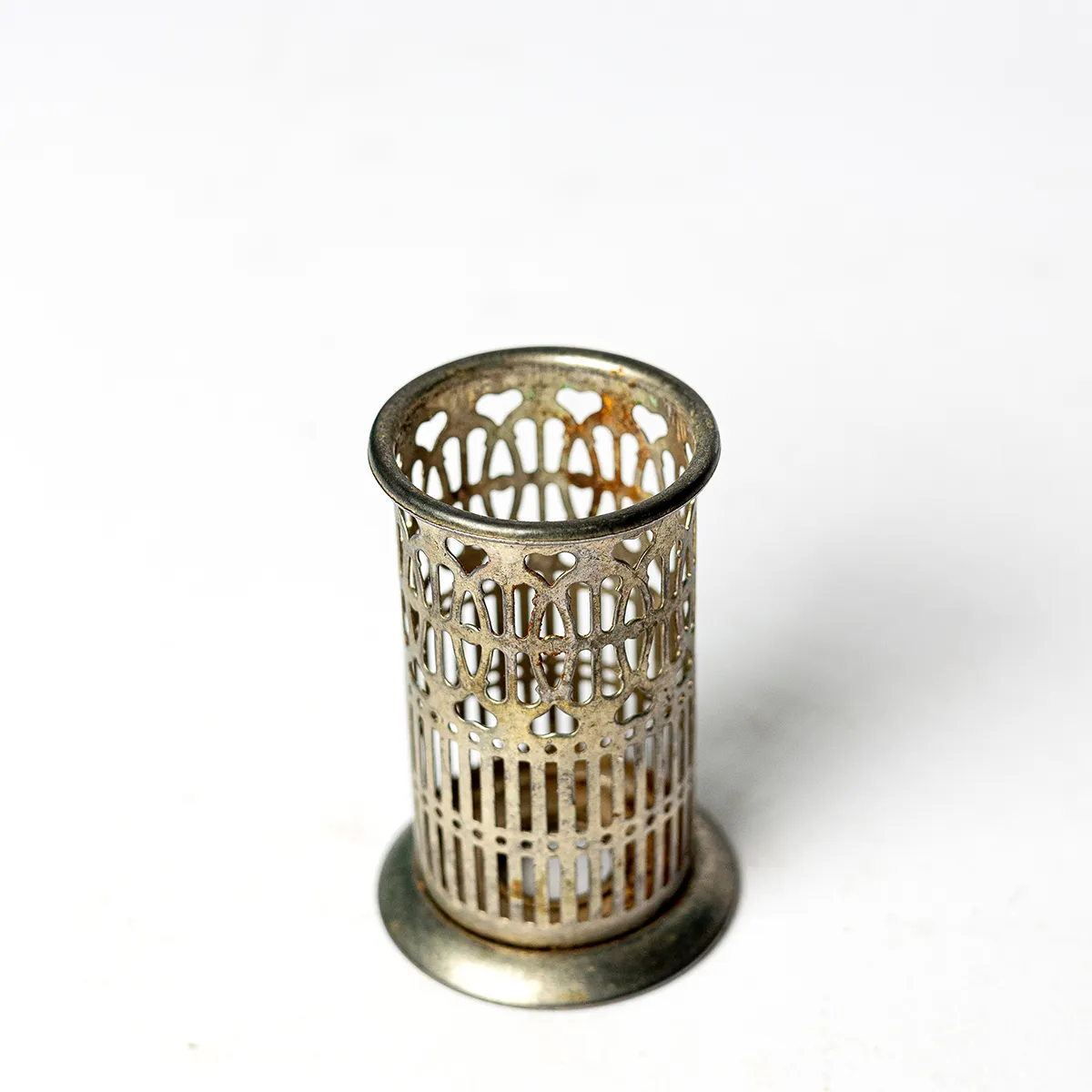 Vintage Silver Glass Holder Silver Plated, Candle  Holder, Apollo EPNS, Bernard Rice's Sons 