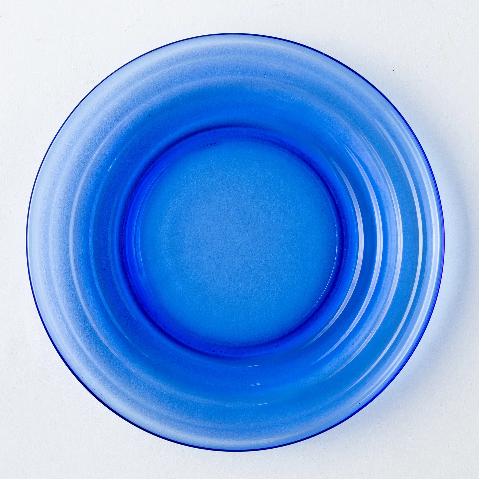 Clear Blue Dessert Plates - 8.5"