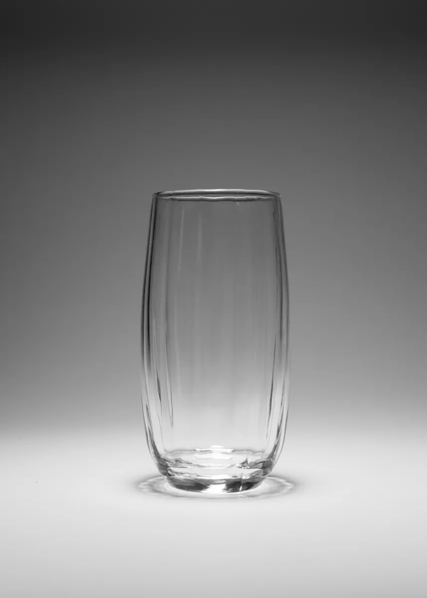 Tumblers Tall Drinking Glasses with Textured lines around the outside