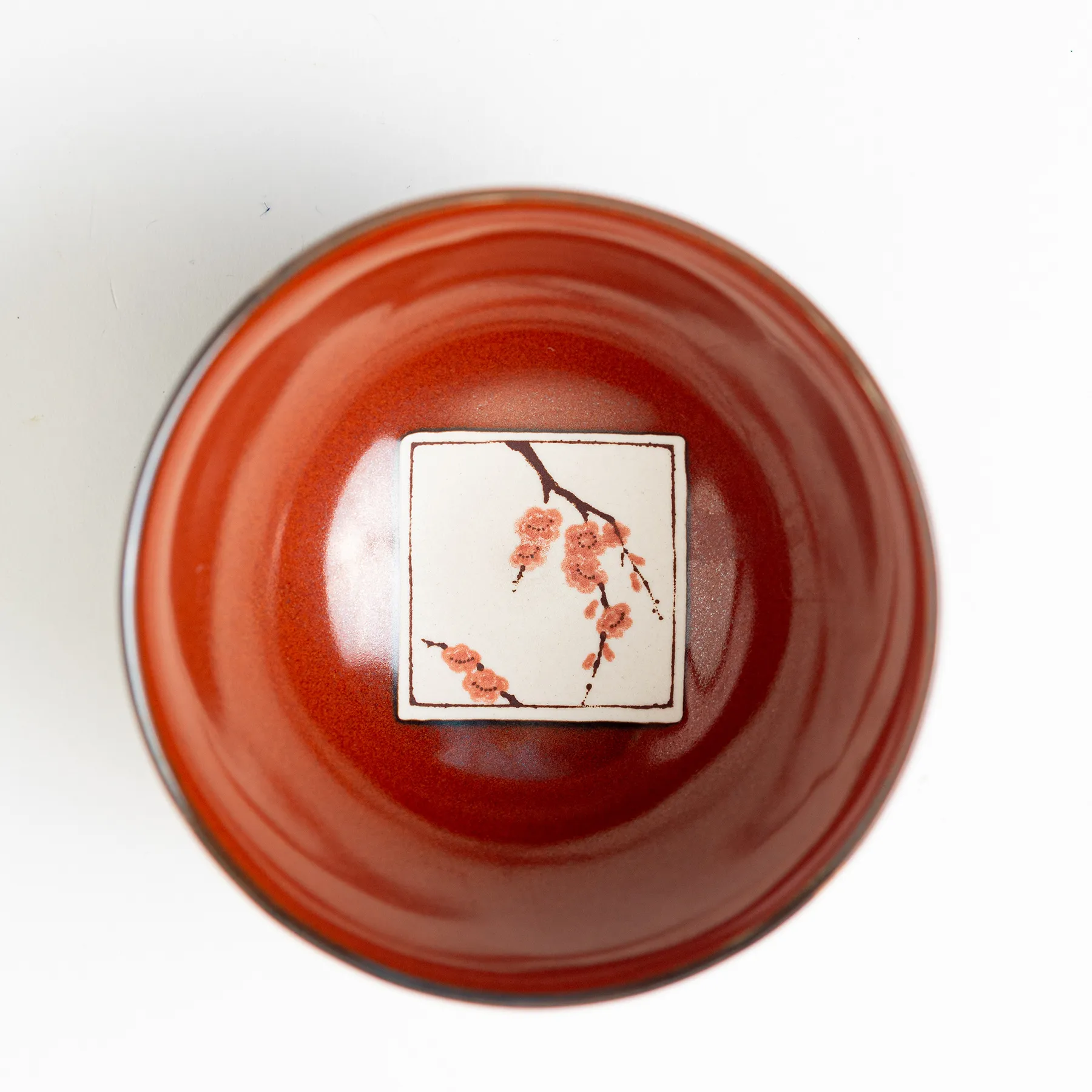 Brown Pedestal Cherry Blossom Center Ramekin - 2.25" x 5.75"