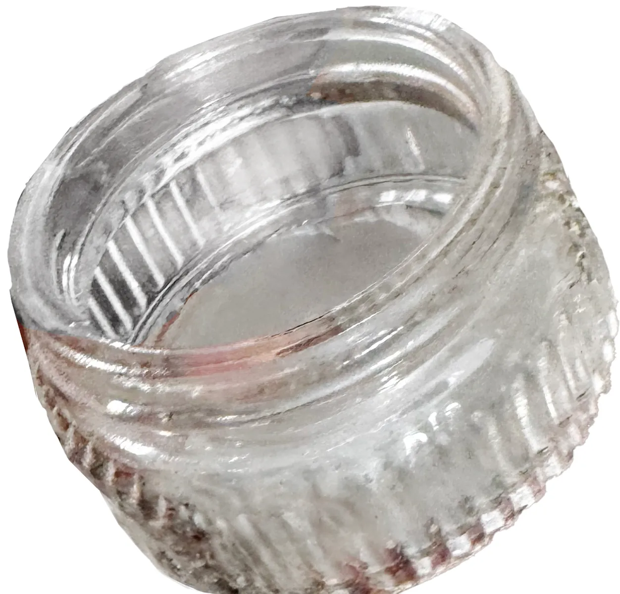 Tiny Clear Screw Top Vertical Ribs