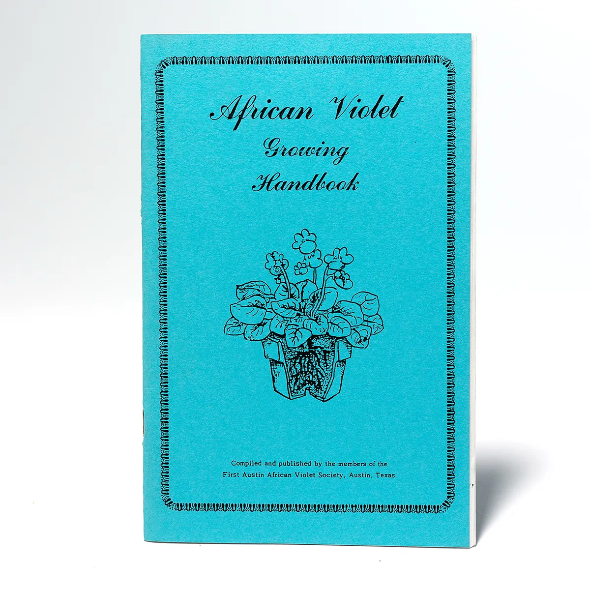 Vintage Pamphlet "African Violet Growing Handbook.) cyan, blue - 8.5" x 5.5"