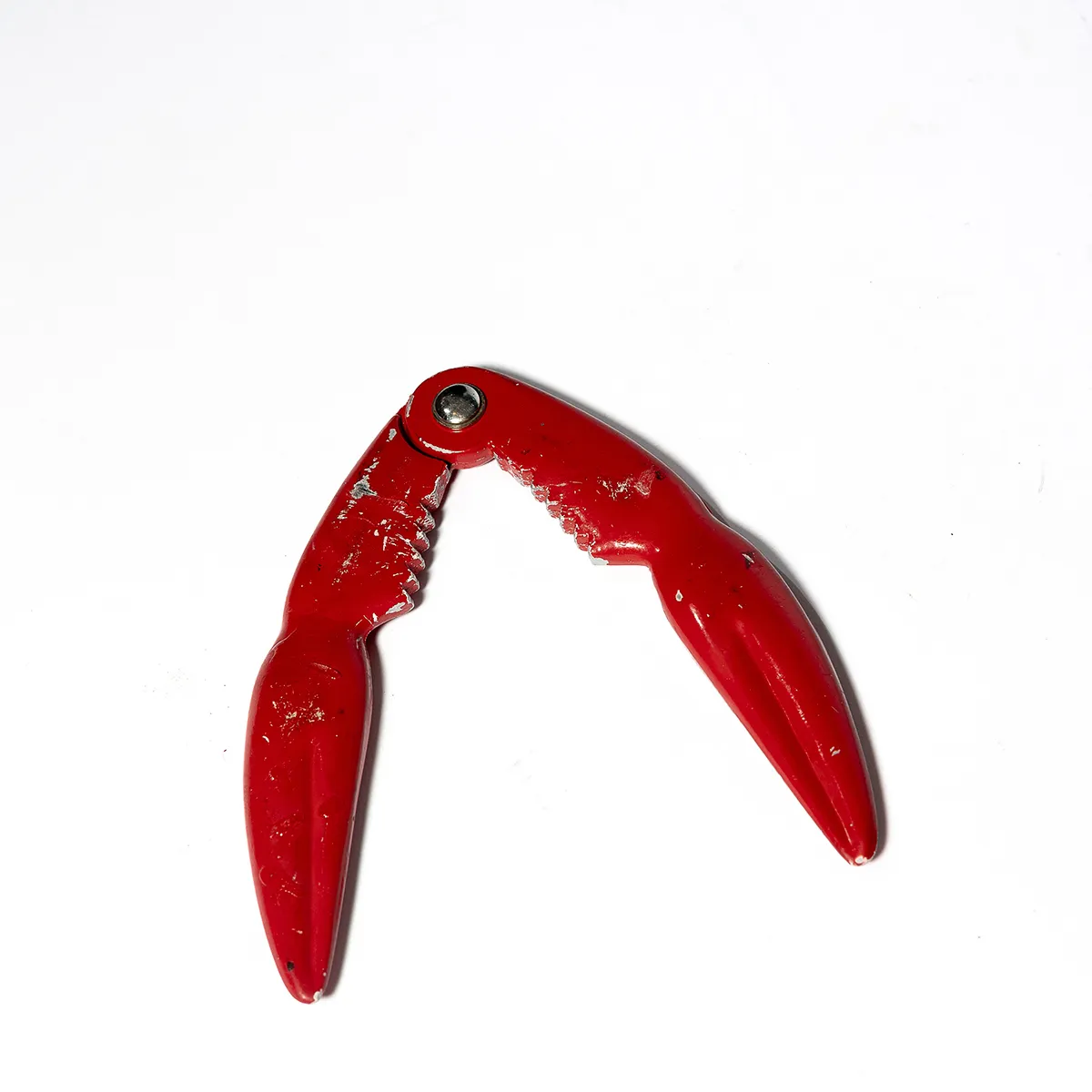 Red Metal Lobster Claw Crab Leg, Nut and Shell Cracker Red Vintage