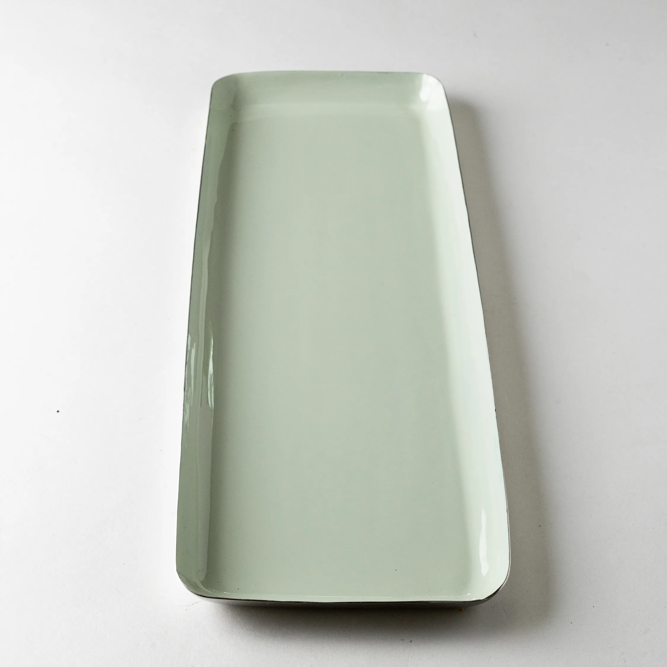 Mint Green Long Rectangle Metal Tray - 16" x 5.75"