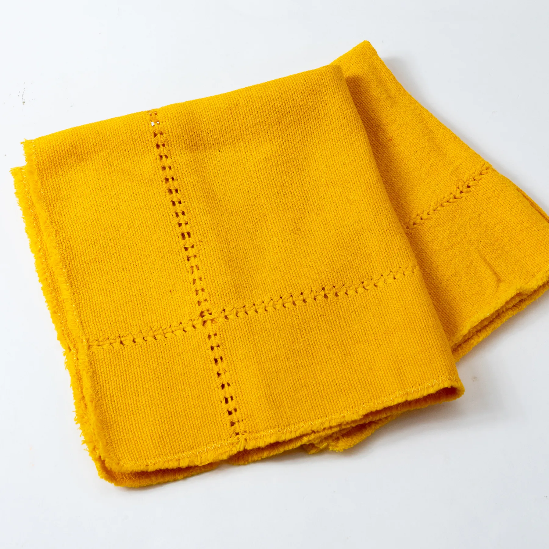 Mustard Yellow Square Cloth Napkins - 15" x 15"