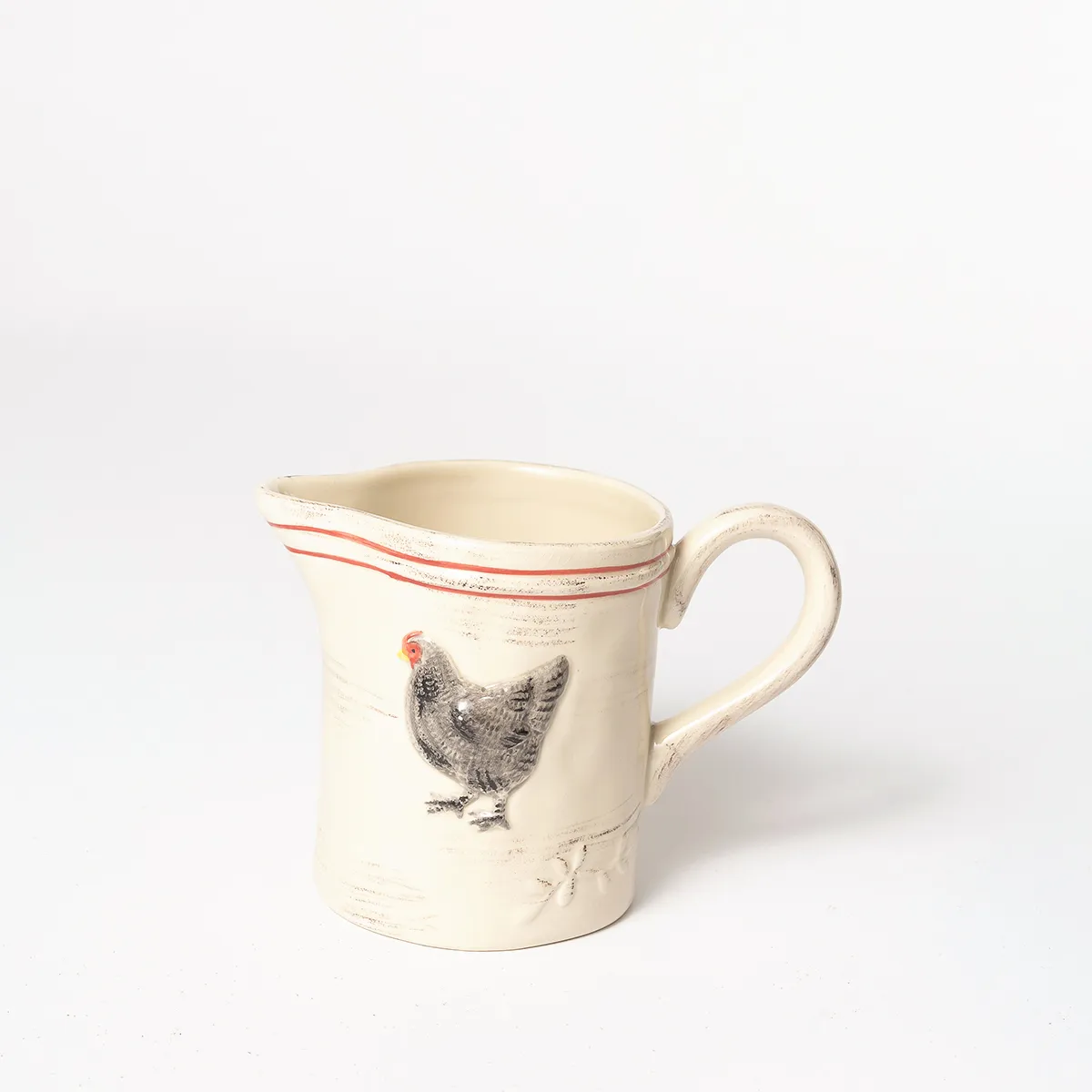 Rustic Ceramic Chicken coffee creamer 