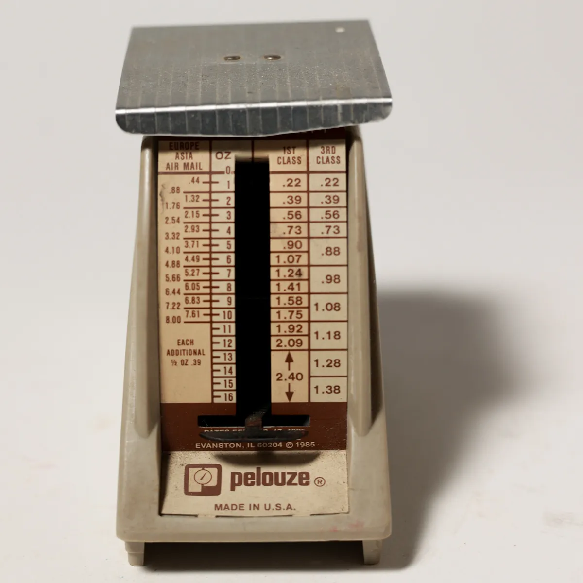 Vintage Pelouze Mechanical Postal Scale Mid-Century Office