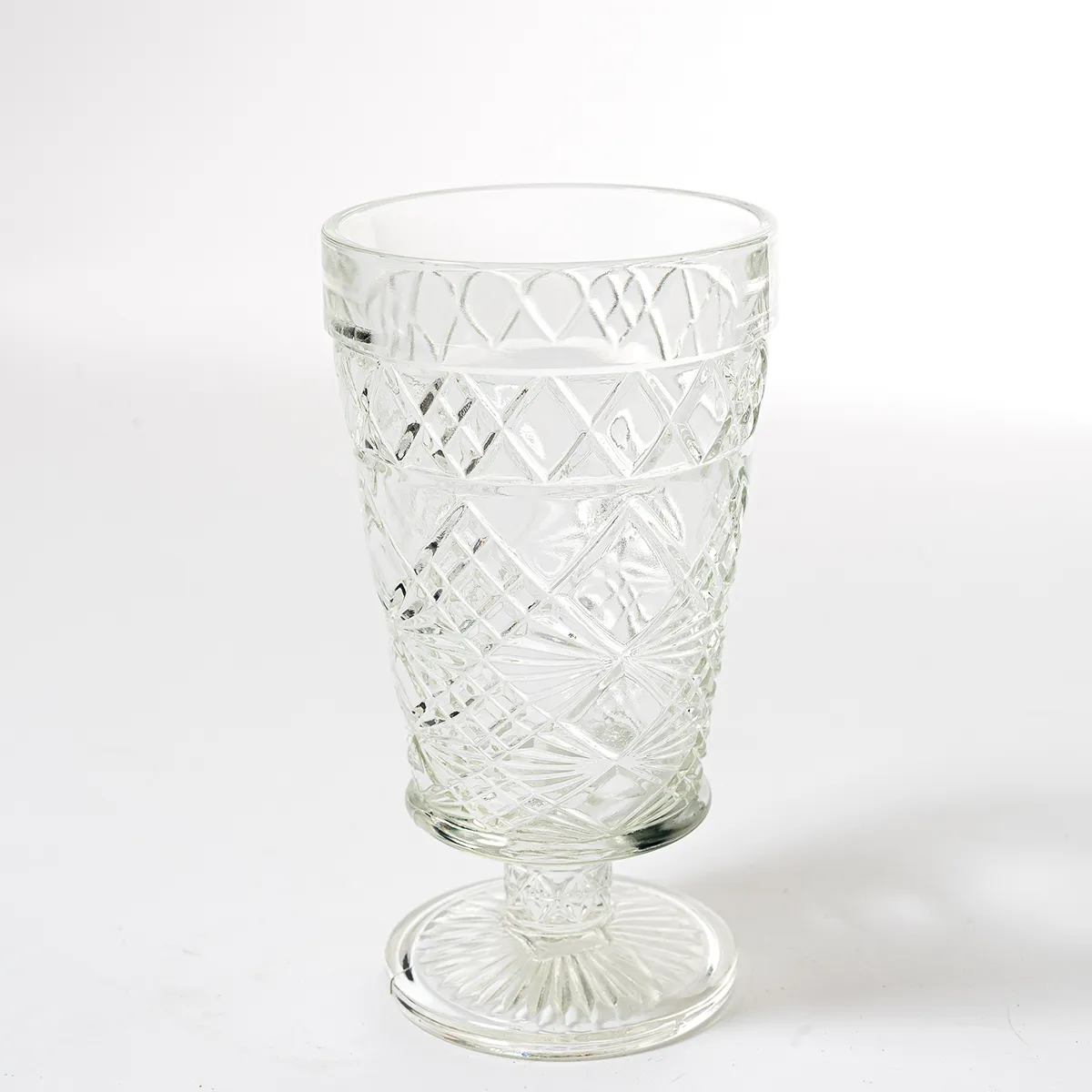 Vintage Hazel Atlas Big Top Peanut Butter tumbler Goblet glasses - 5.75" x 3"