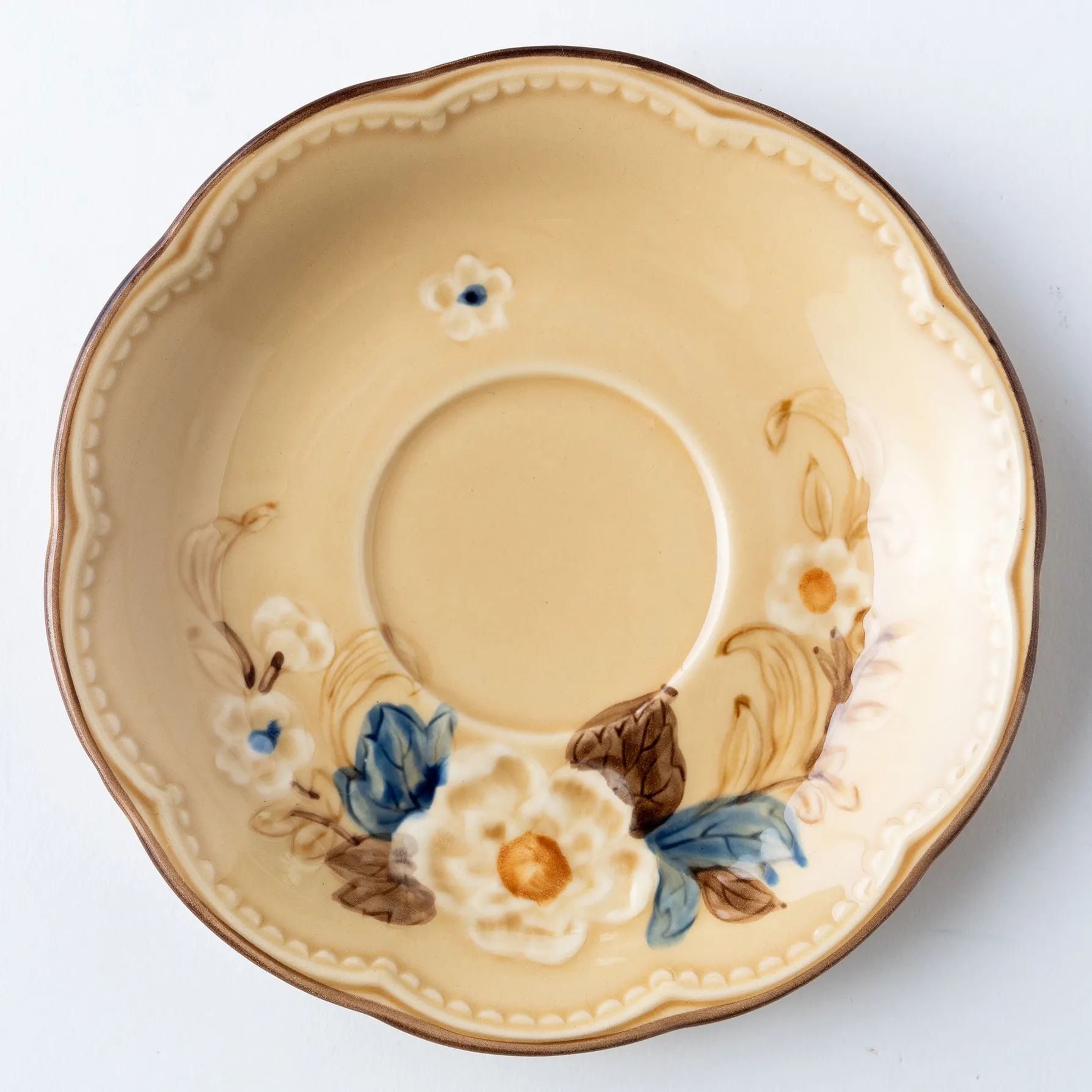 Brown Country Style Saucer