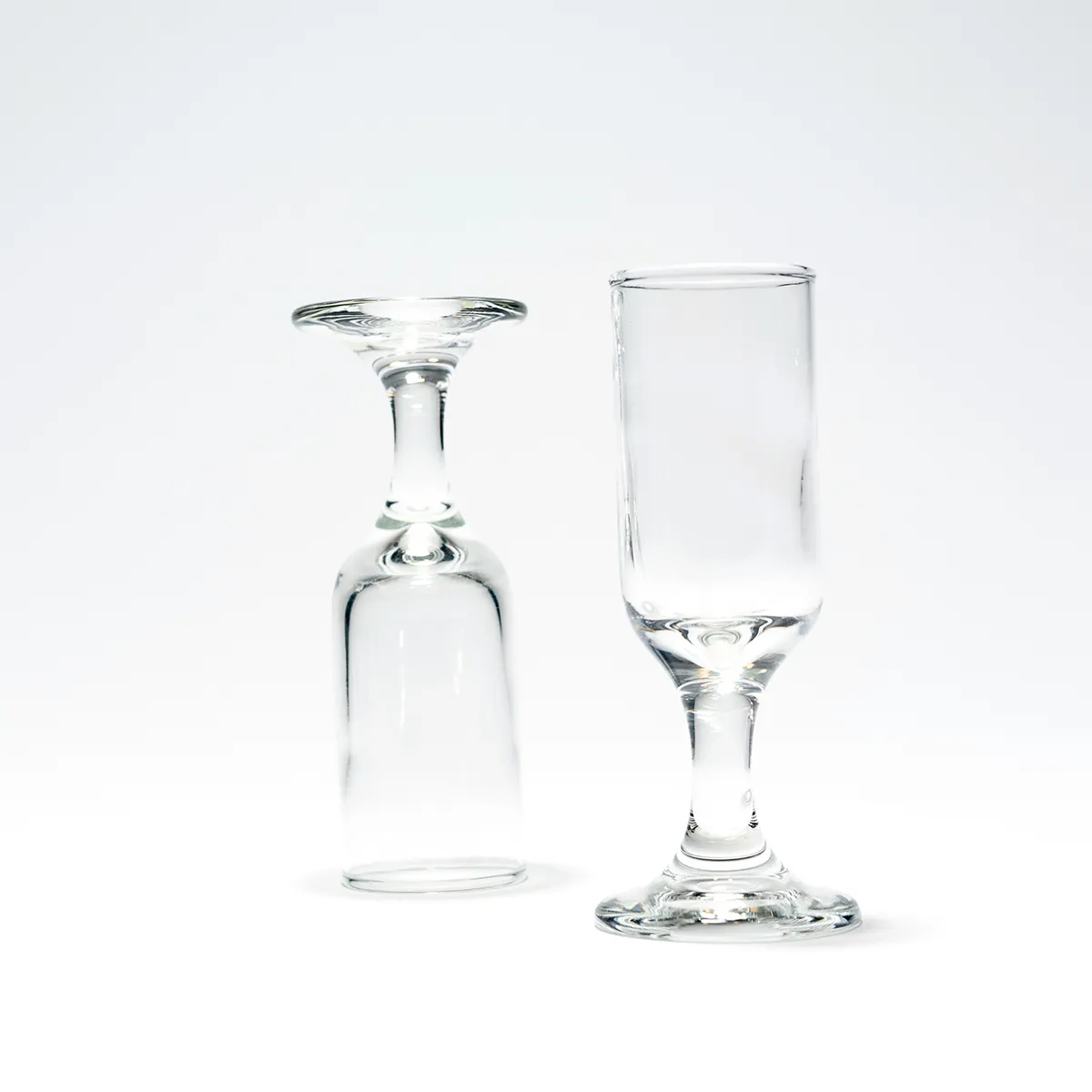 Barware Stemware: Tall Slender Clear Cordial Glass Vintage Italian