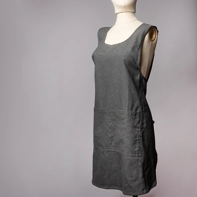 Wrap Around Smock Apron Gray - fits all