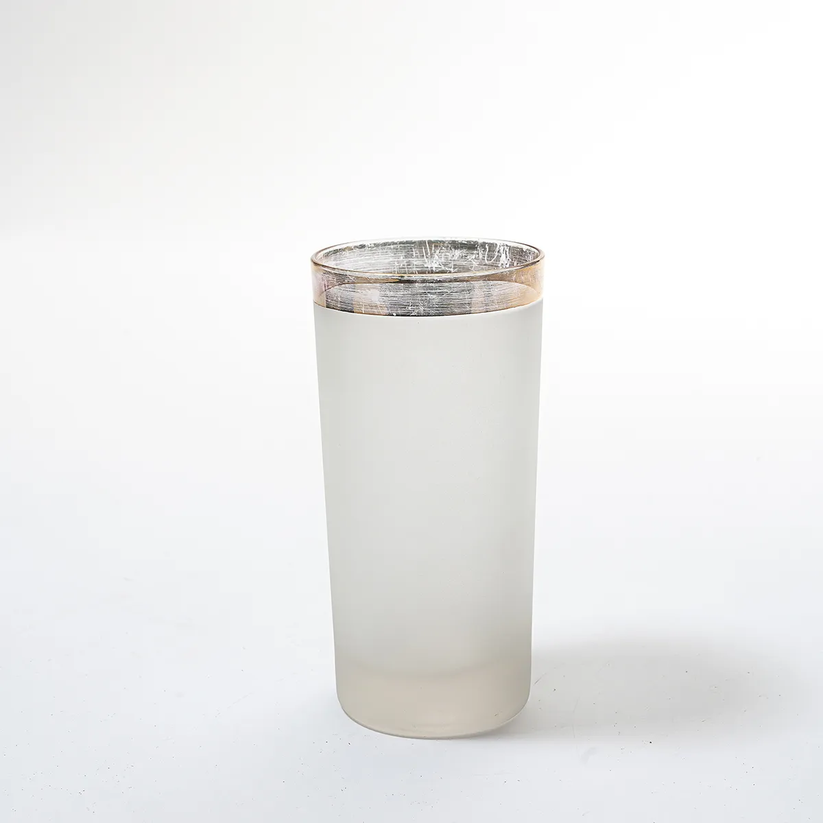 Frosted Tumbler Gold Rim - 5.5" x 2.75"