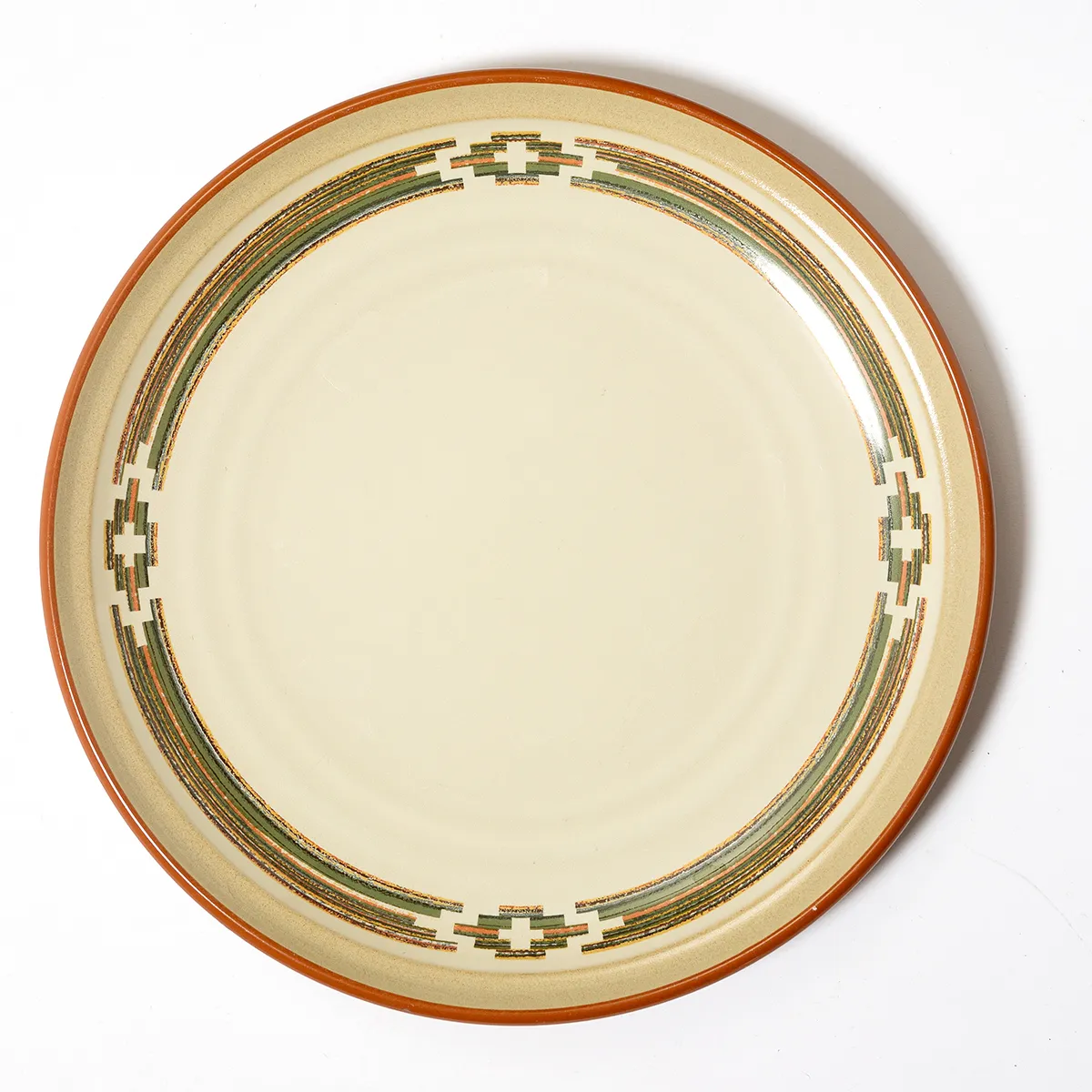 Noritake Stoneware Cream Colored with design Pueblo Moon aztec, American Indian, Southwestern style southwest salad plate - 8.25" x 1"