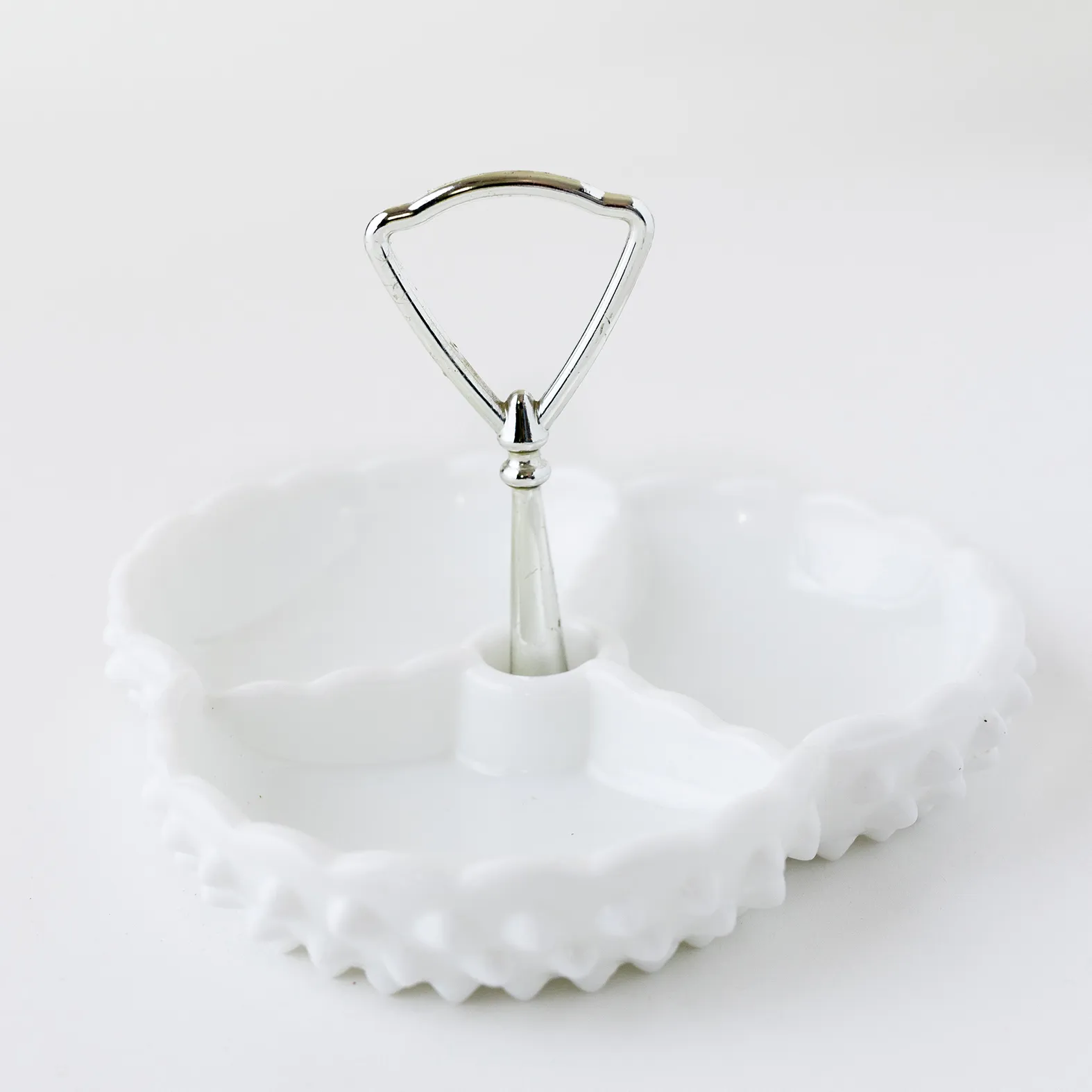 Milk Glass Bubble Candy Dish - 7.5" x 5"
