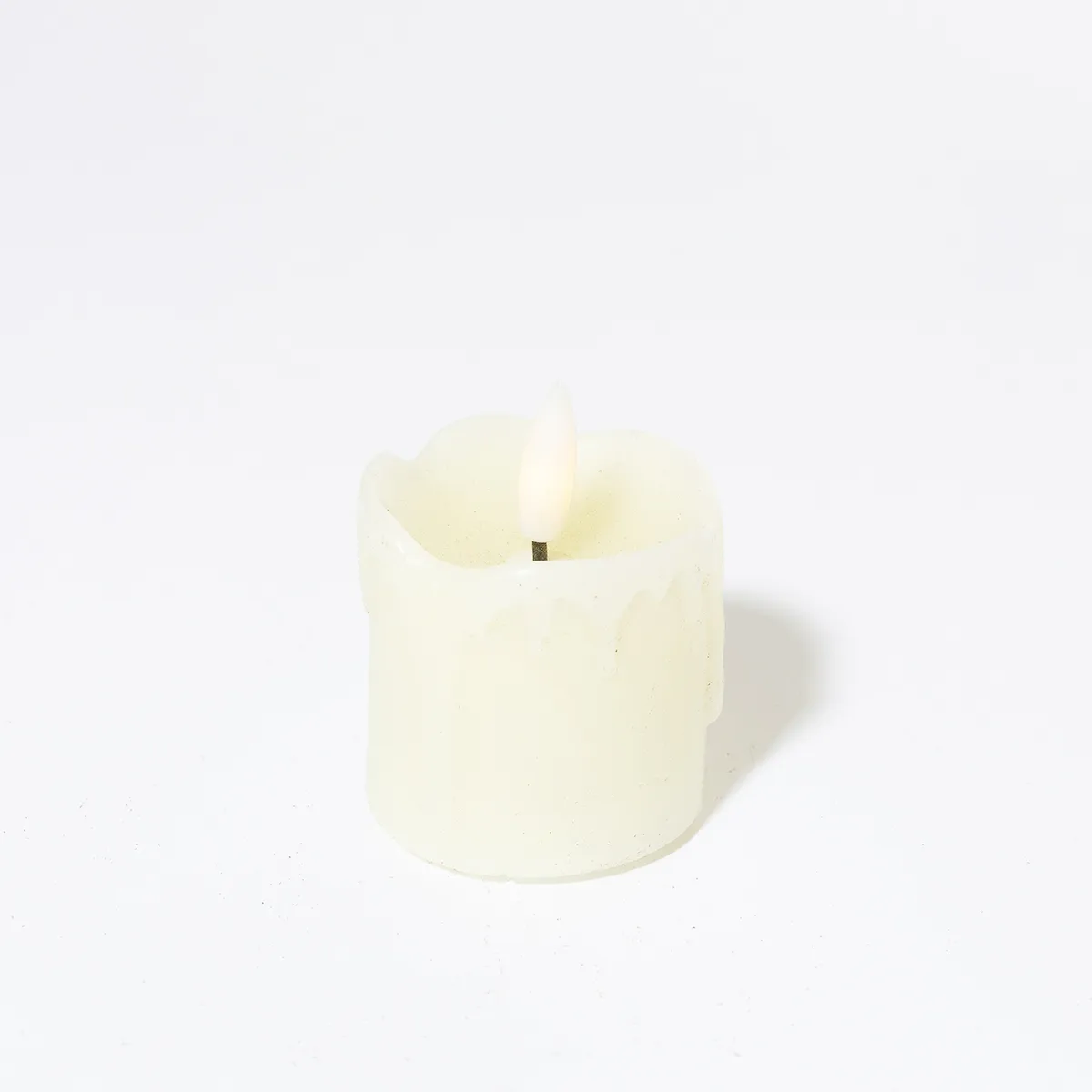 Off White battery operated candles set of 6 votives - 1.5" x 1.8"