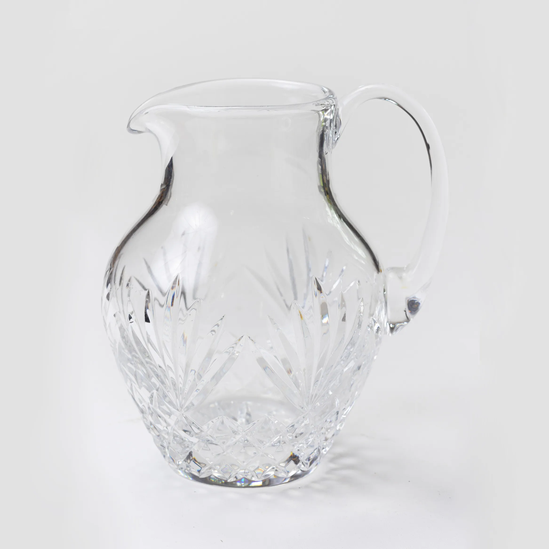 Etched Crystal Water Pitcher - 8.5" x 7"