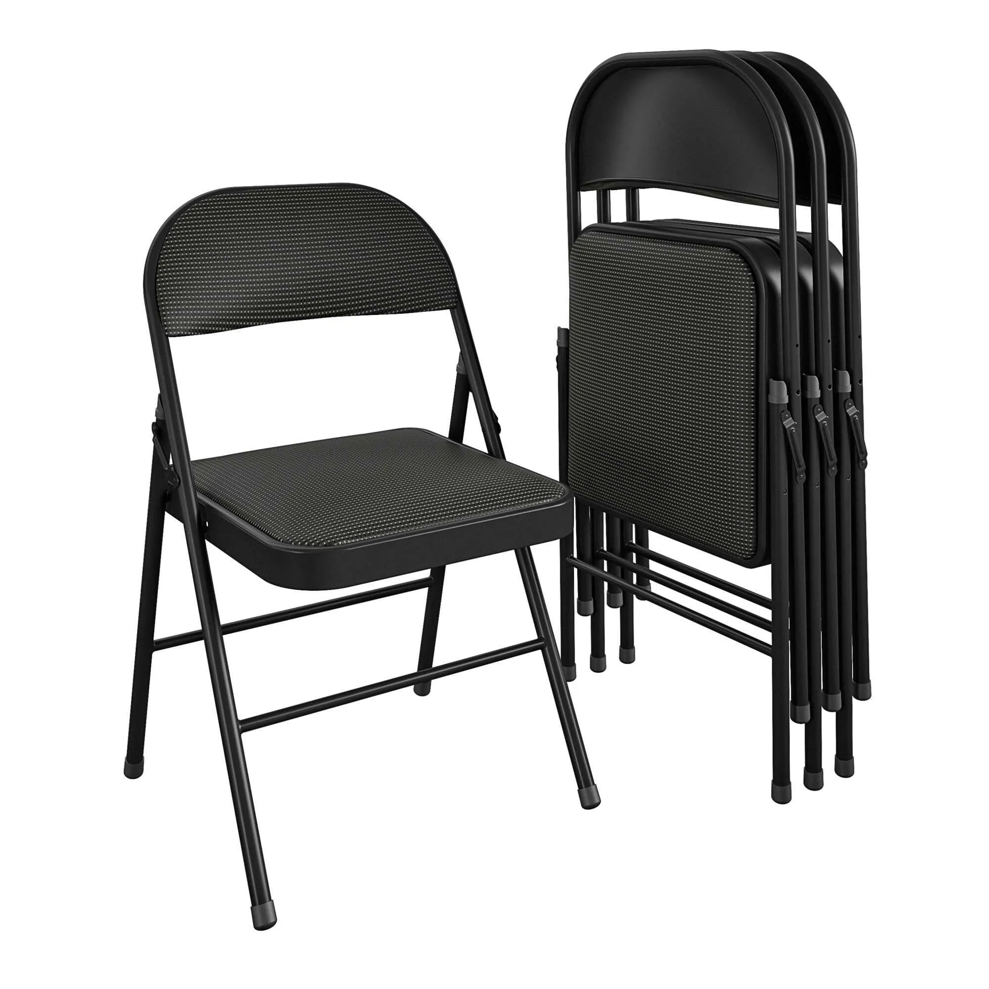Black Padded Folding Chair