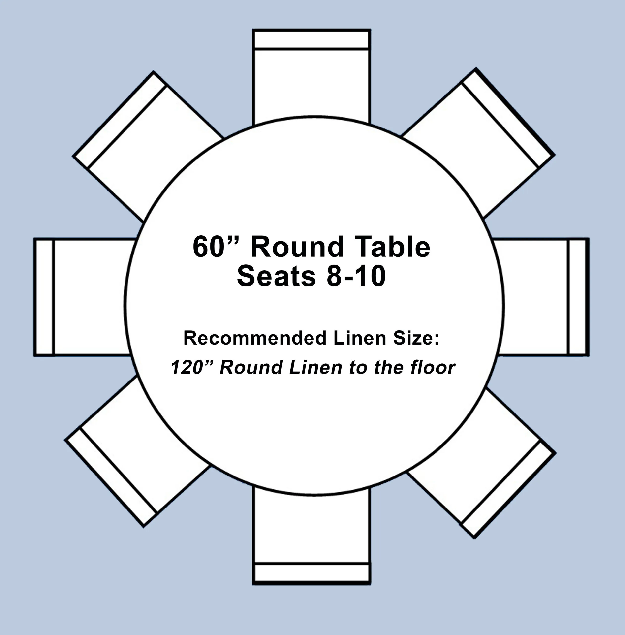 60" round tables