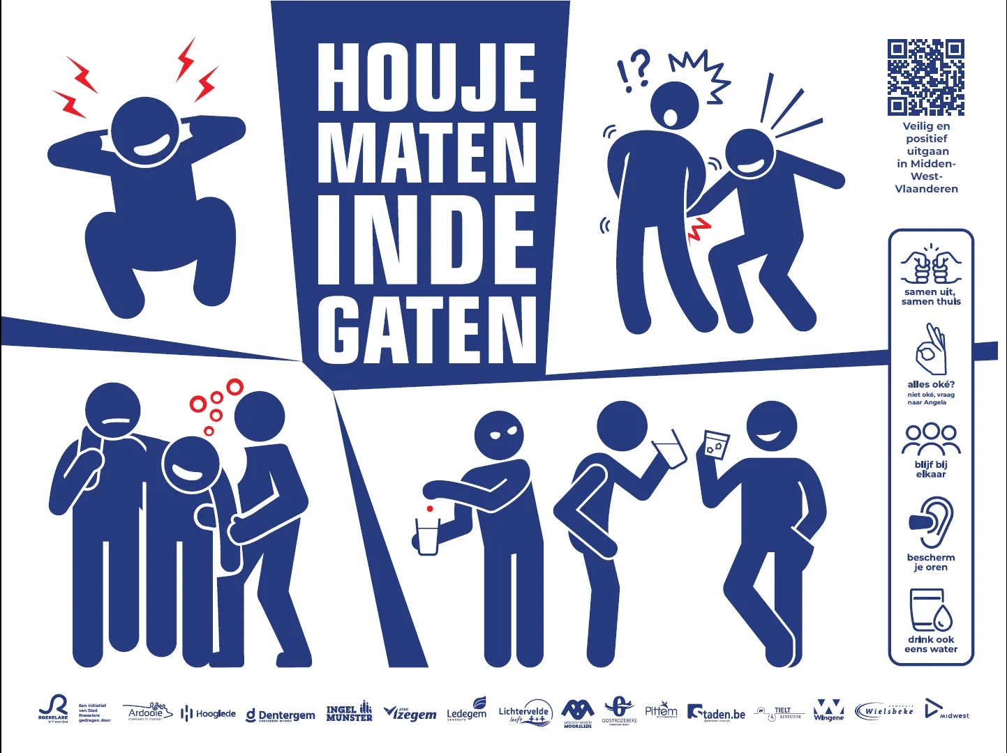 'Hou je maten in de gaten' doek heras