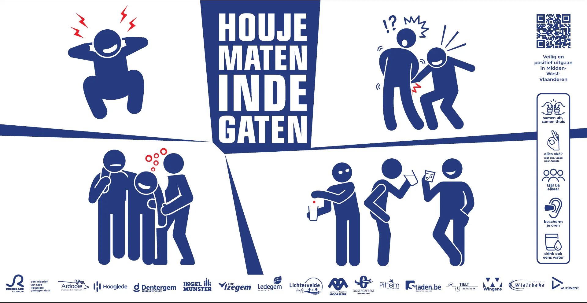'Hou je maten in de gaten' doek dranghekken