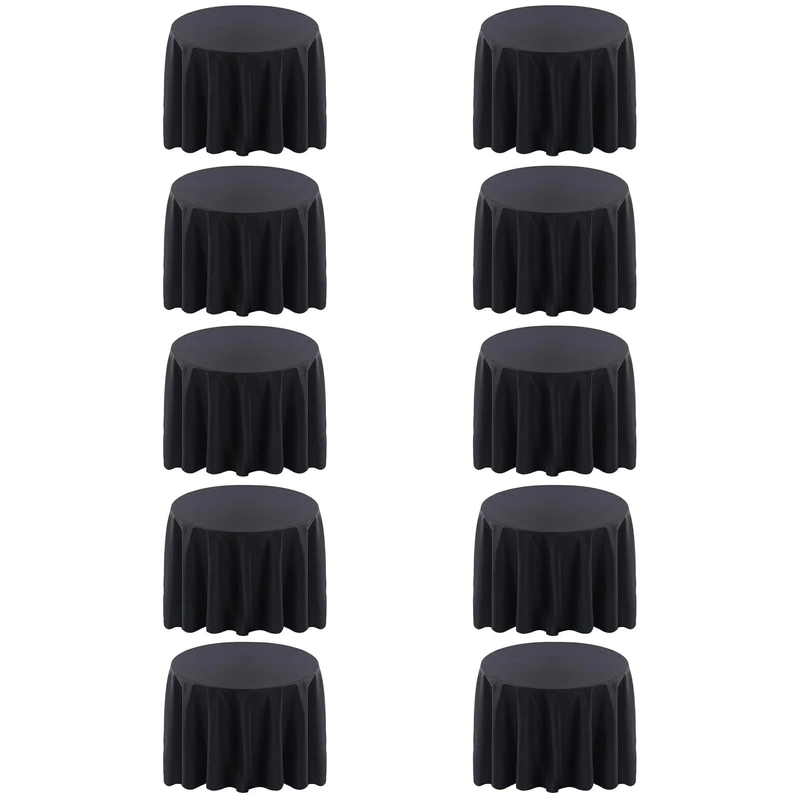 Black Round 6ft/132" Tablecloth 