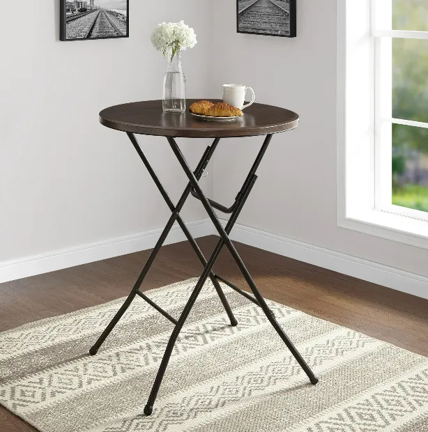  Woodgrain Cocktail Folding Table 