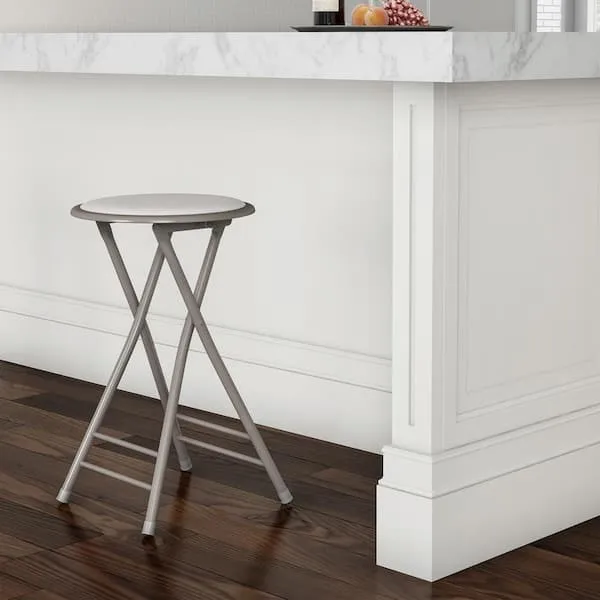 White Folding Bar Stool