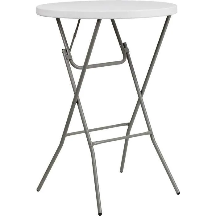 White cocktail folding table