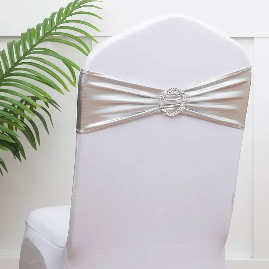 Metallic Silver Sash