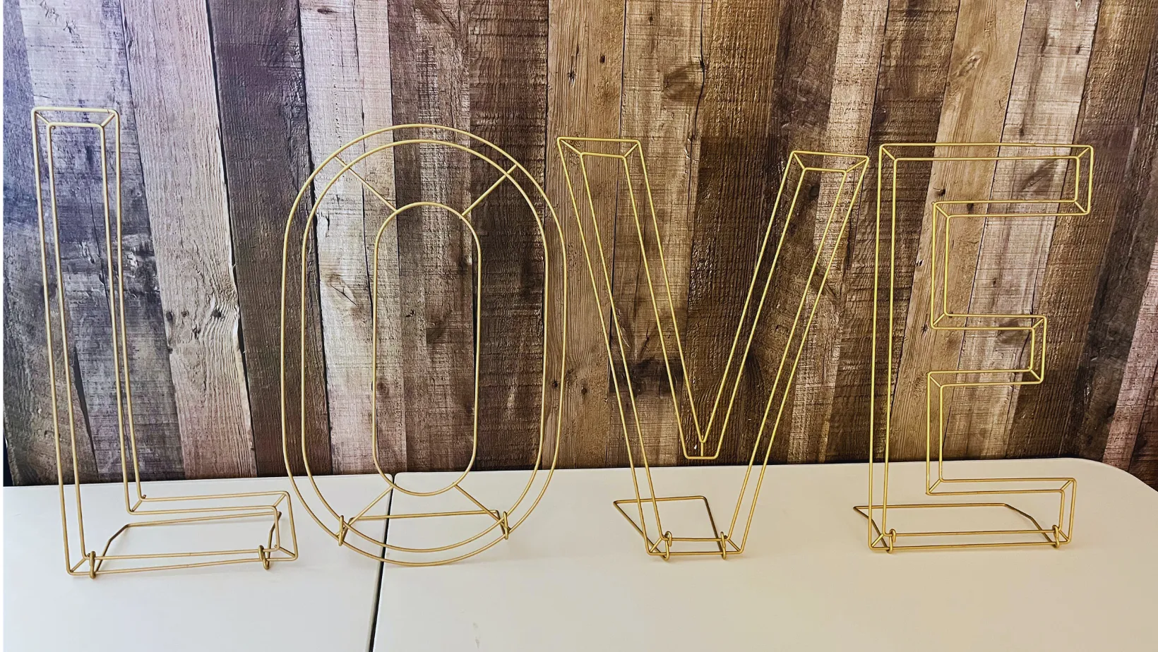 LOVE Metal Letters Table Sign