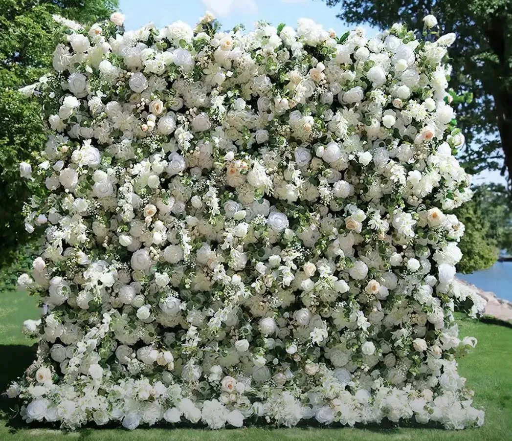 Lola Flower Wall- White & Champagne Pink