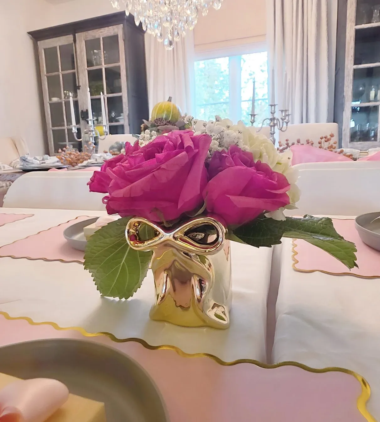 Gold Bow Vase