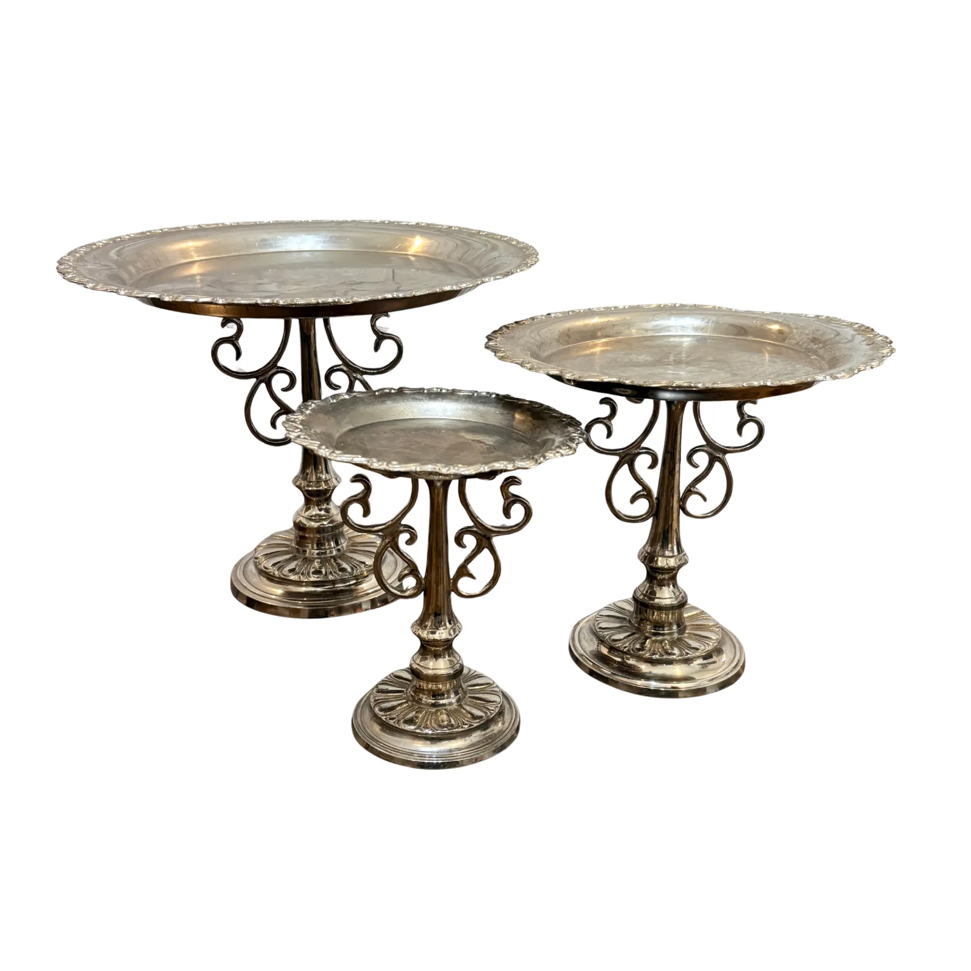 Silver Cake Stand, 3 pc. Set