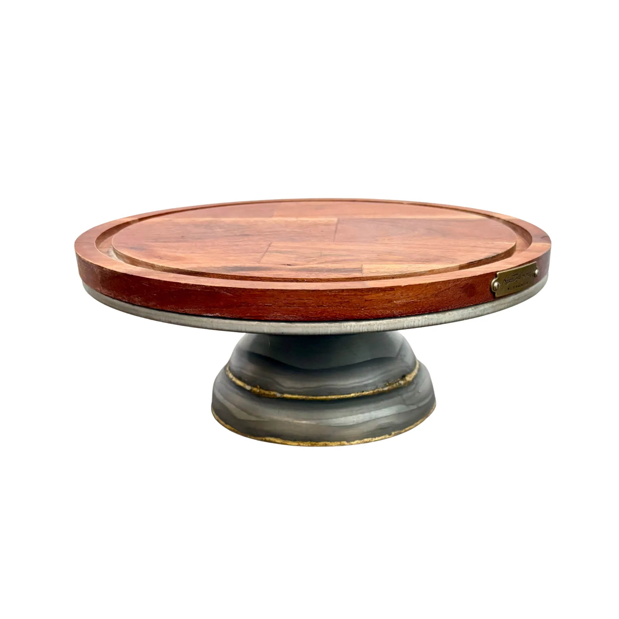 Wood & Metal Cake Stand