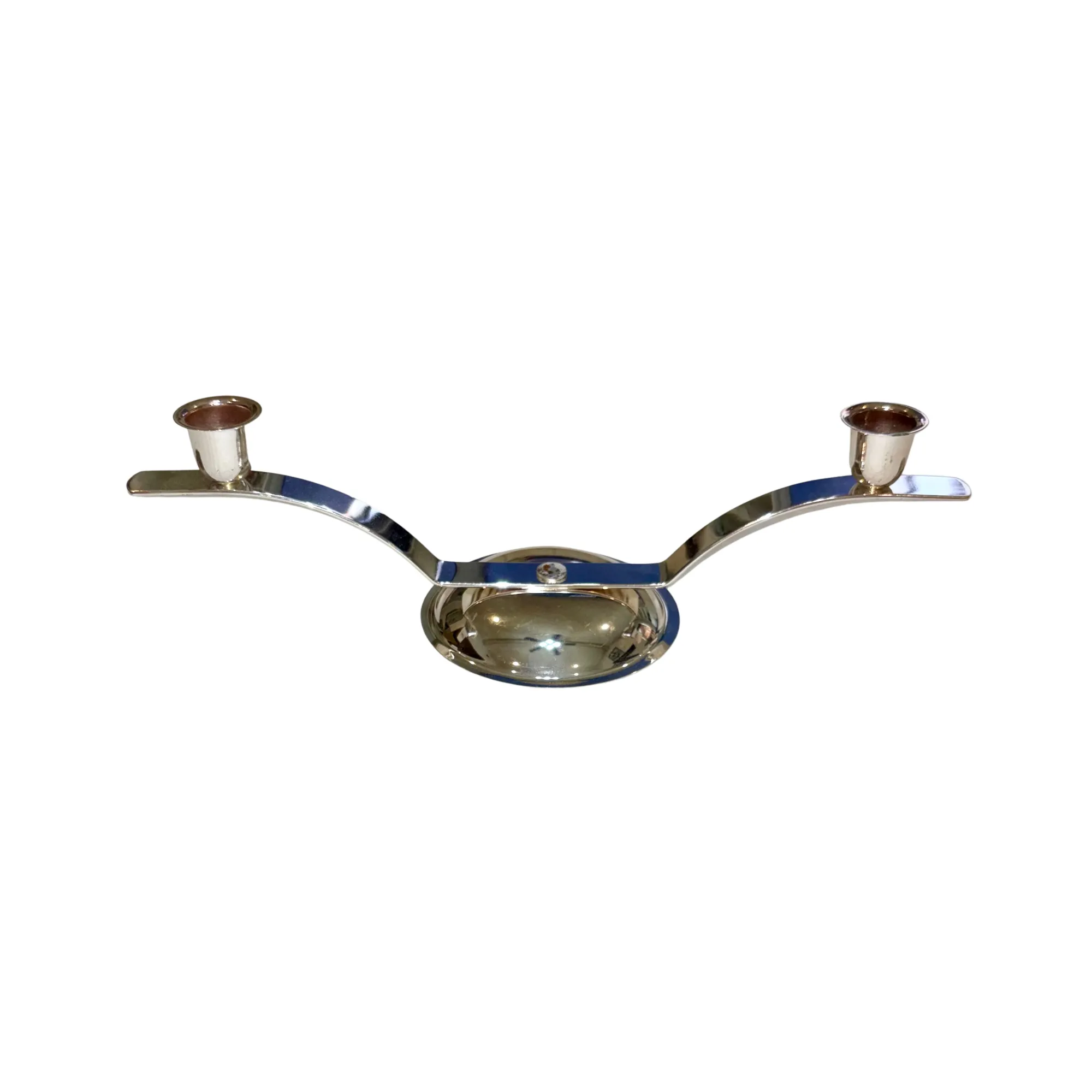 Silver Candle Holder, 2 Candles