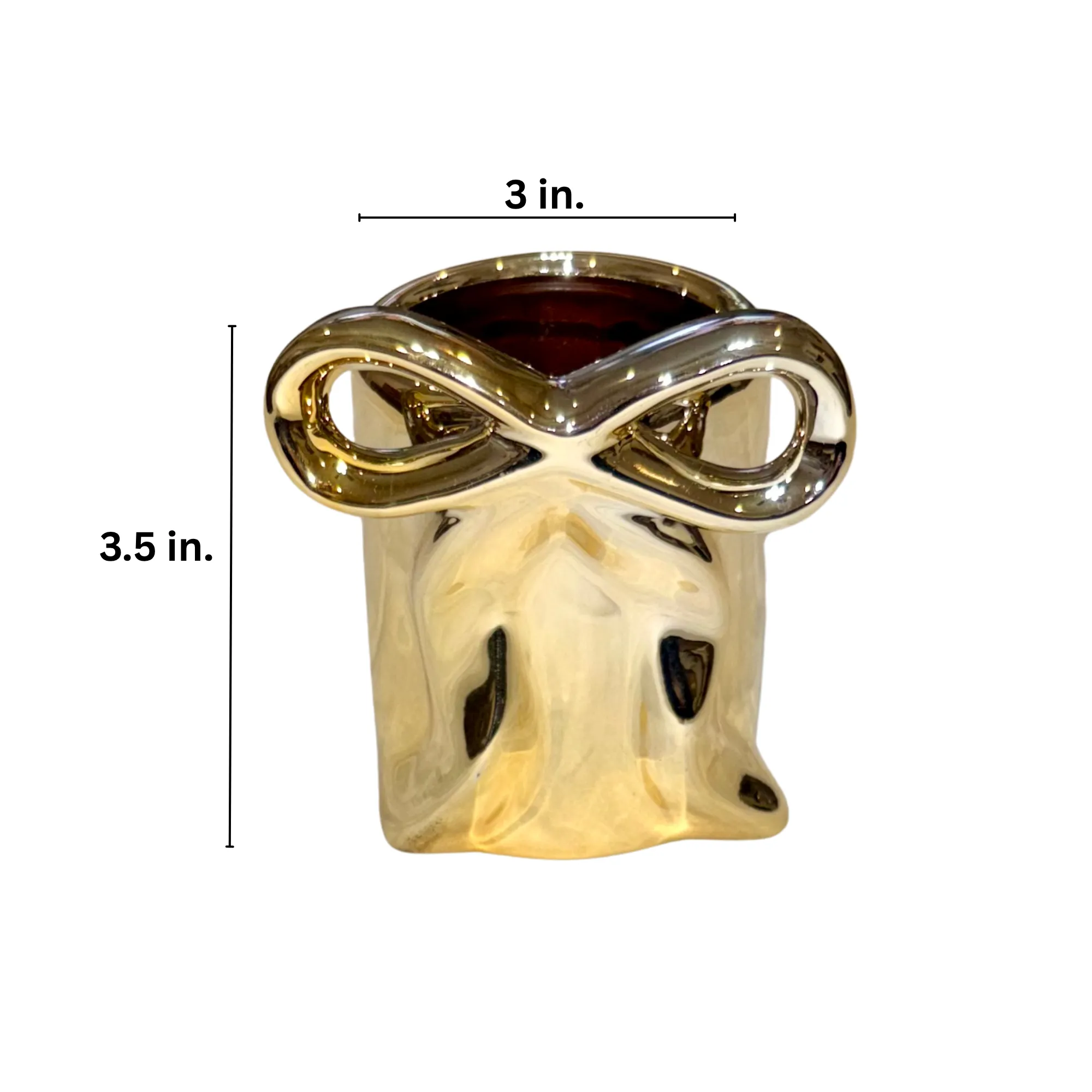 Gold Bow Vase