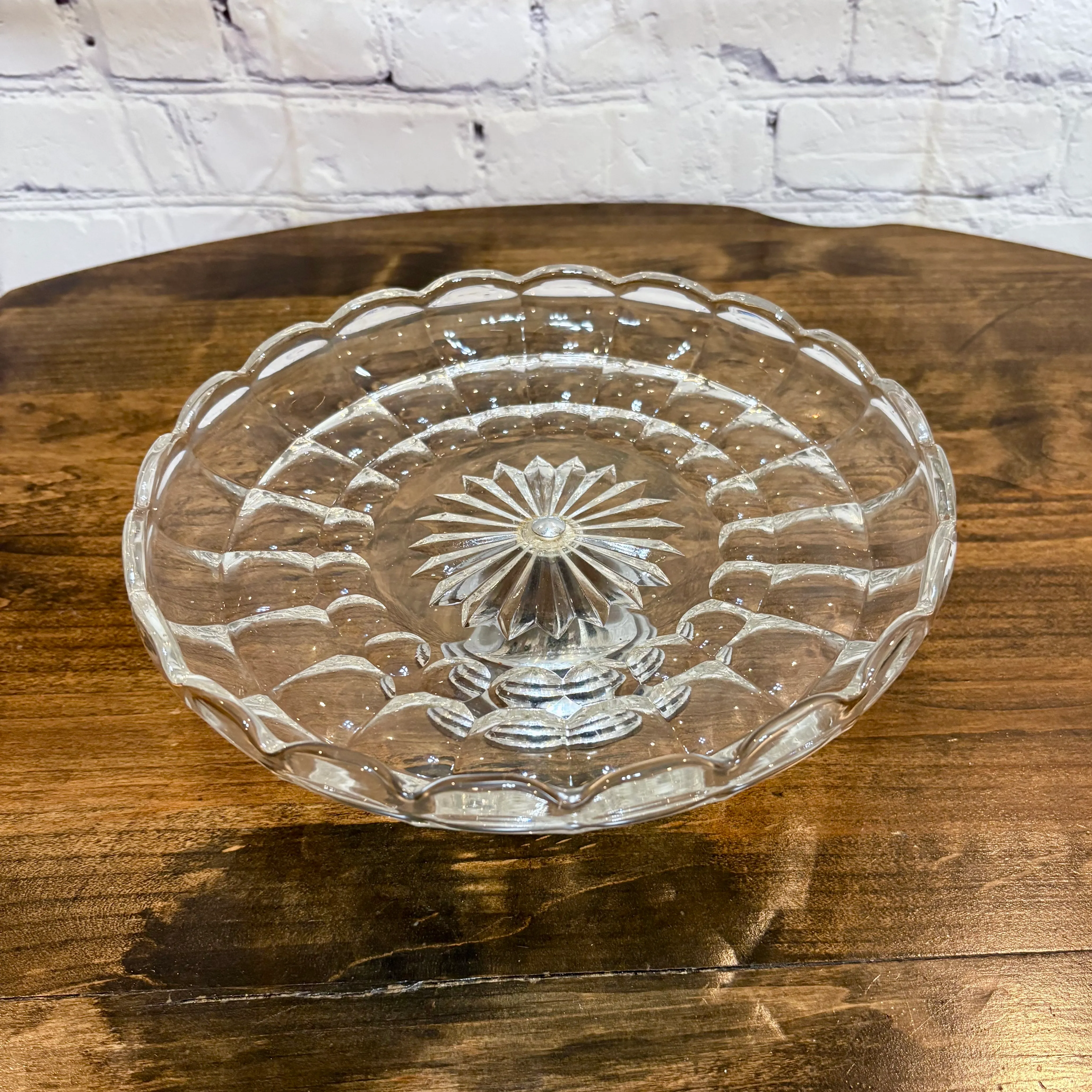 Glass & Silver Cake Stand