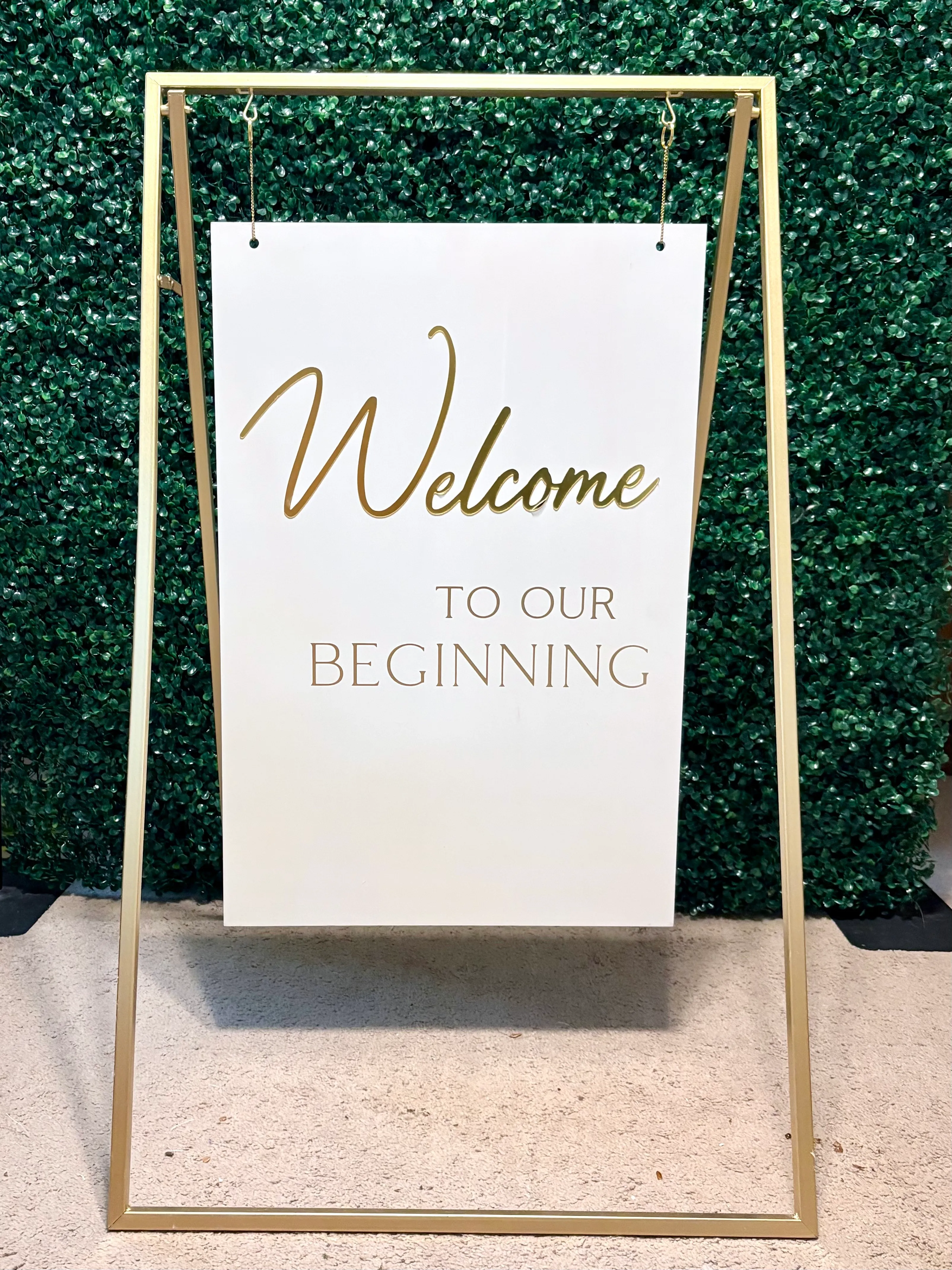 Welcome to Our Beginning Sign