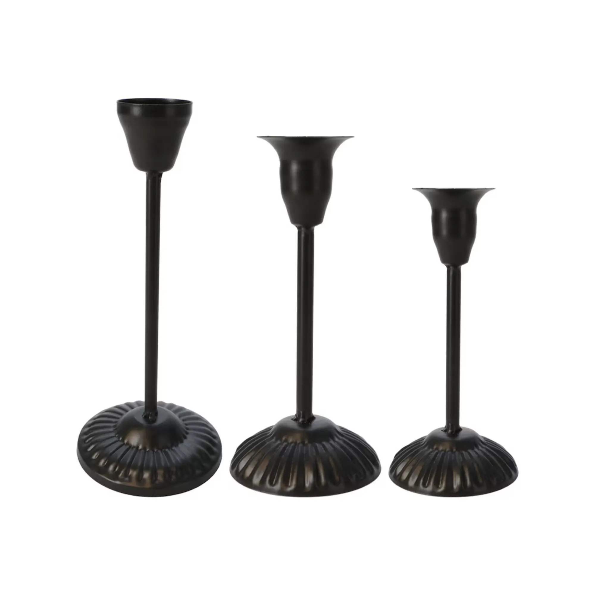Black Metal Candlesticks