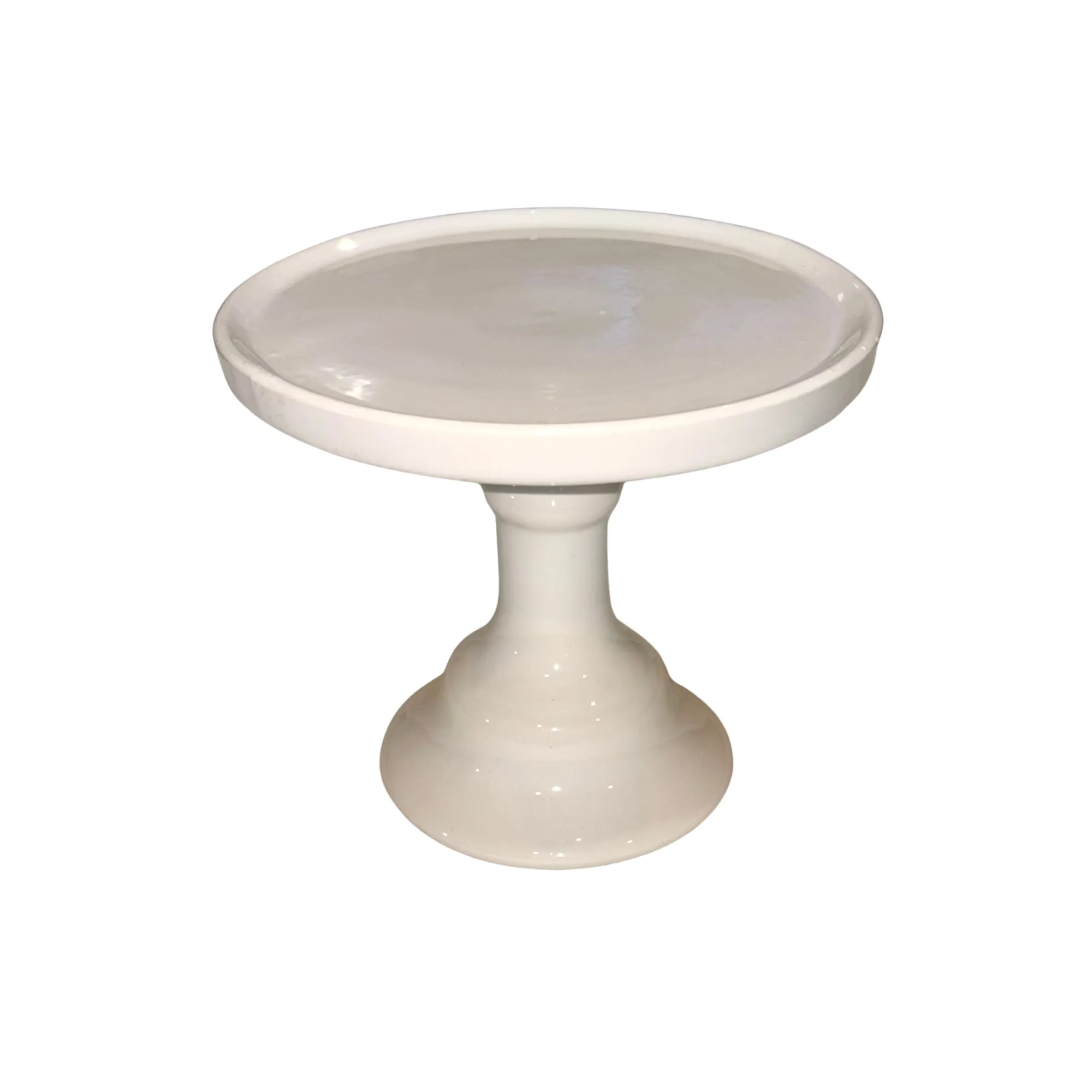 White Ceramic 6 Inch Mini Cake Stand